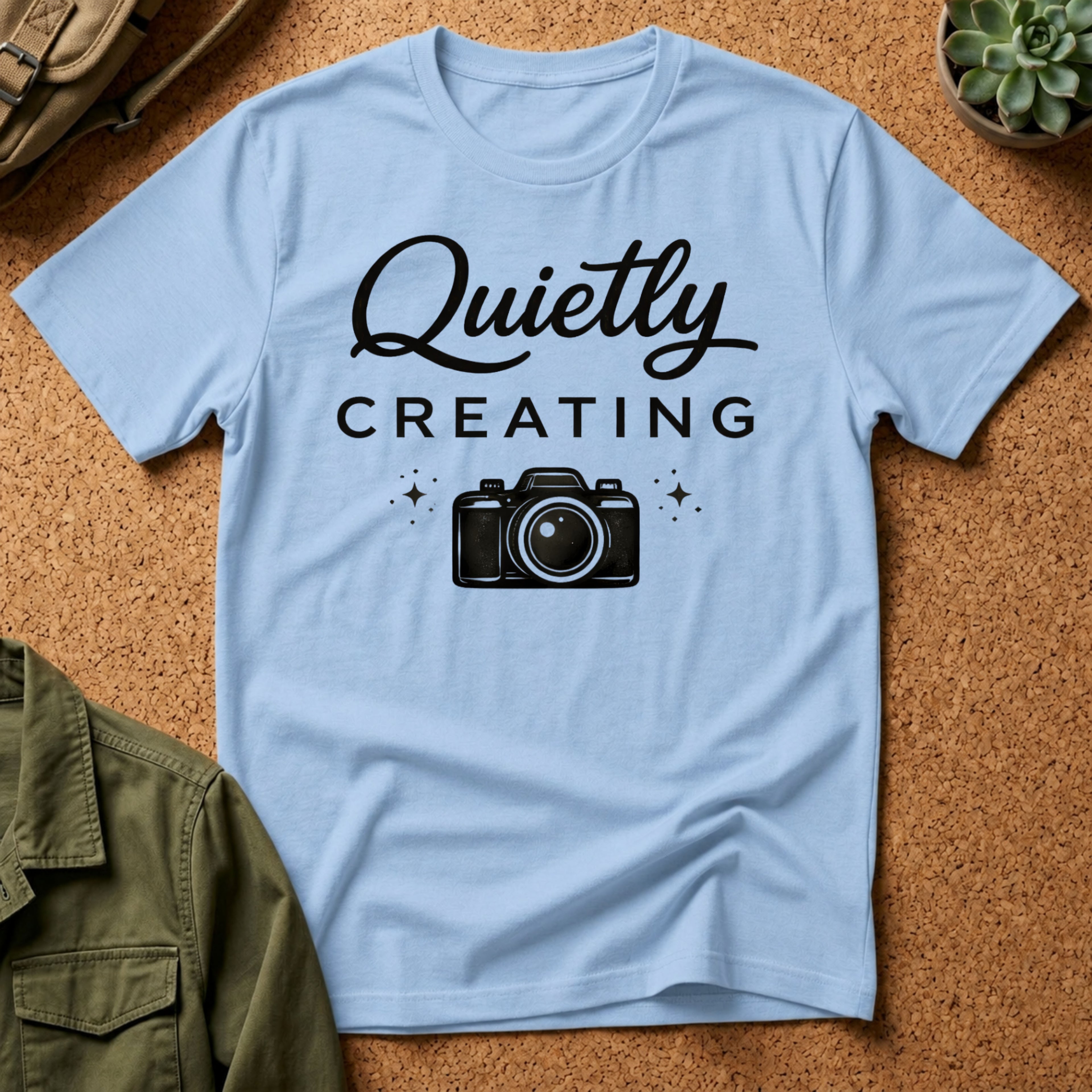 Quietly Creating Camera T-Shirt