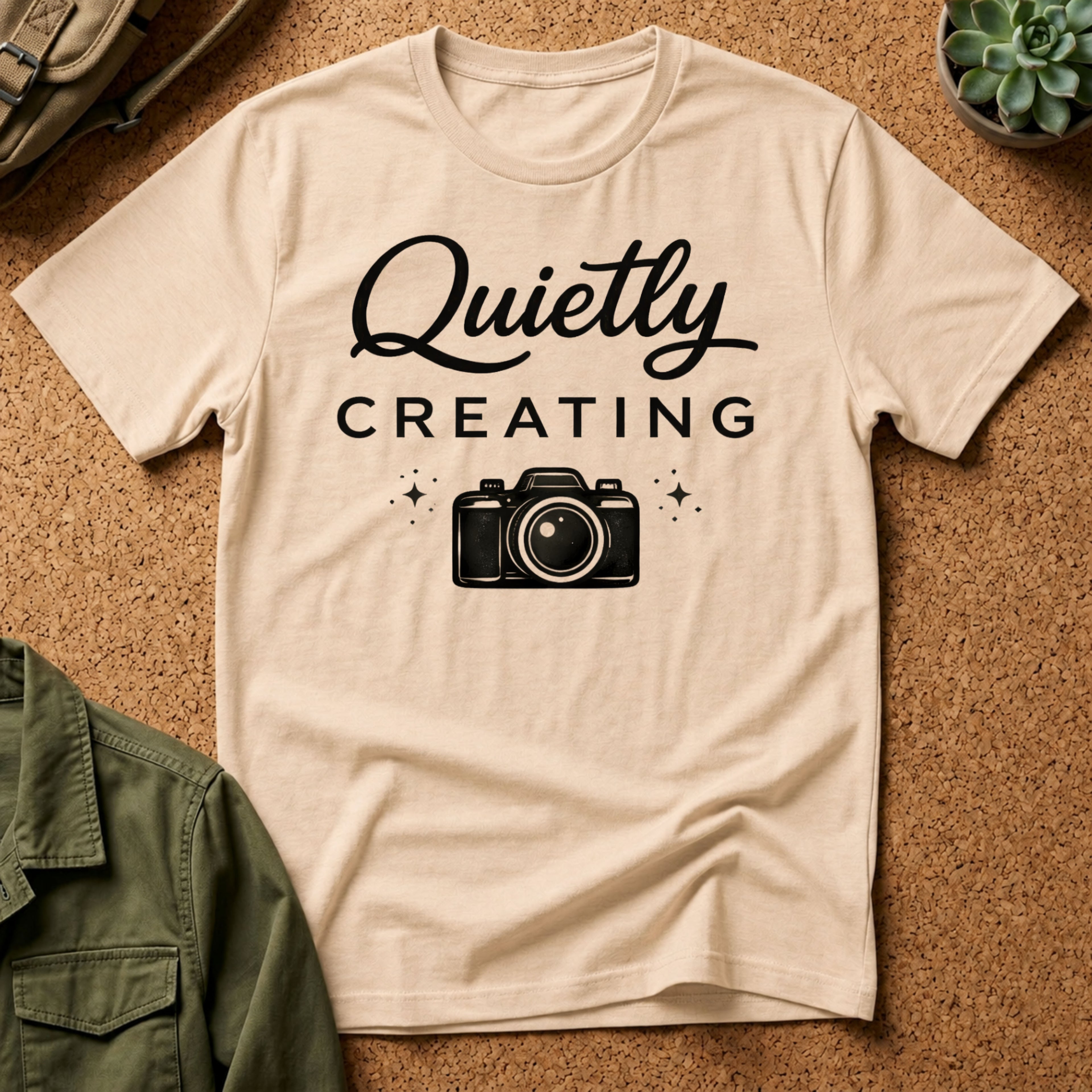 Quietly Creating Camera T-Shirt