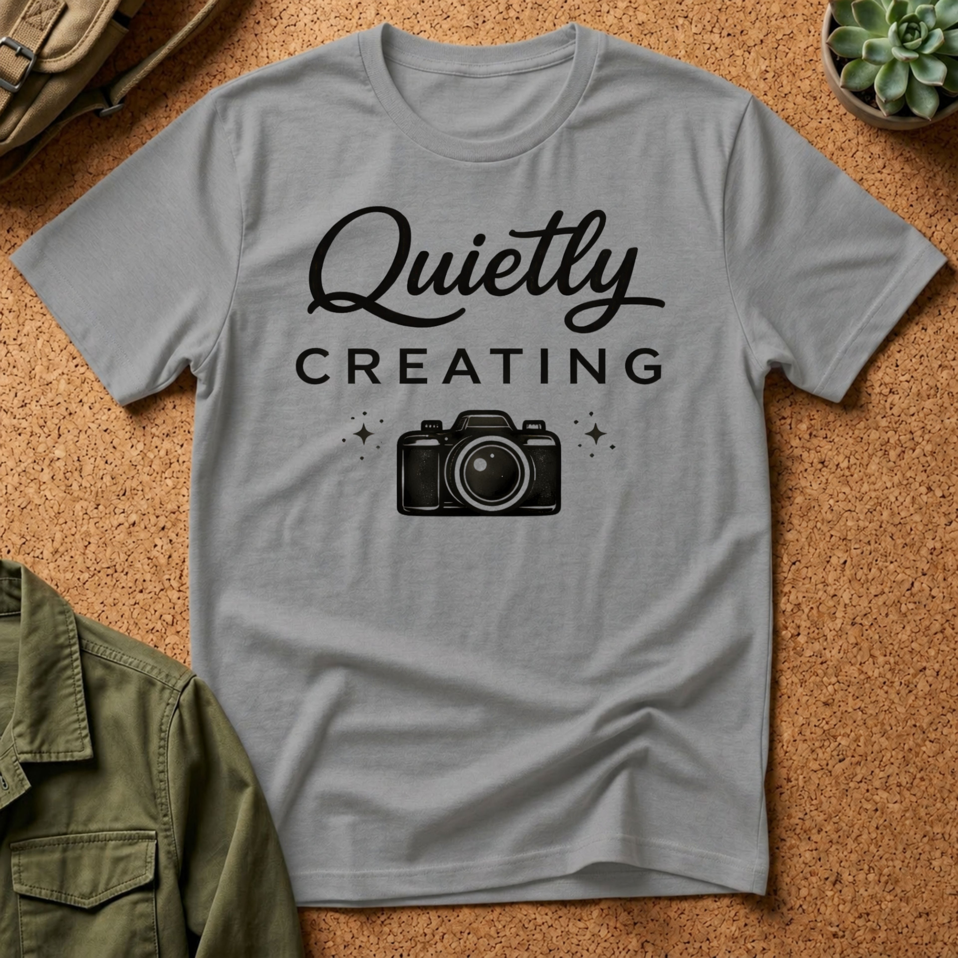 Quietly Creating Camera T-Shirt
