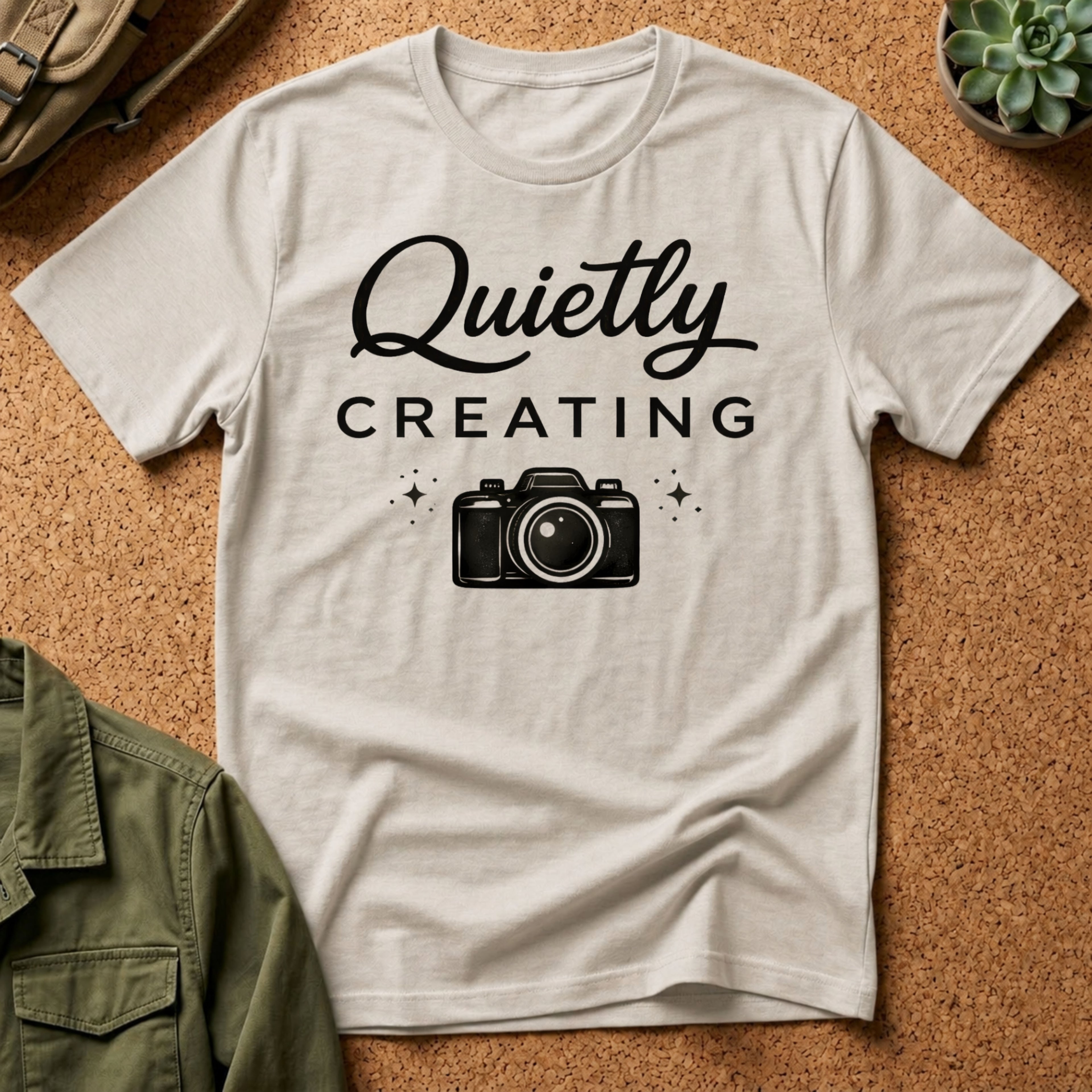 Quietly Creating Camera T-Shirt