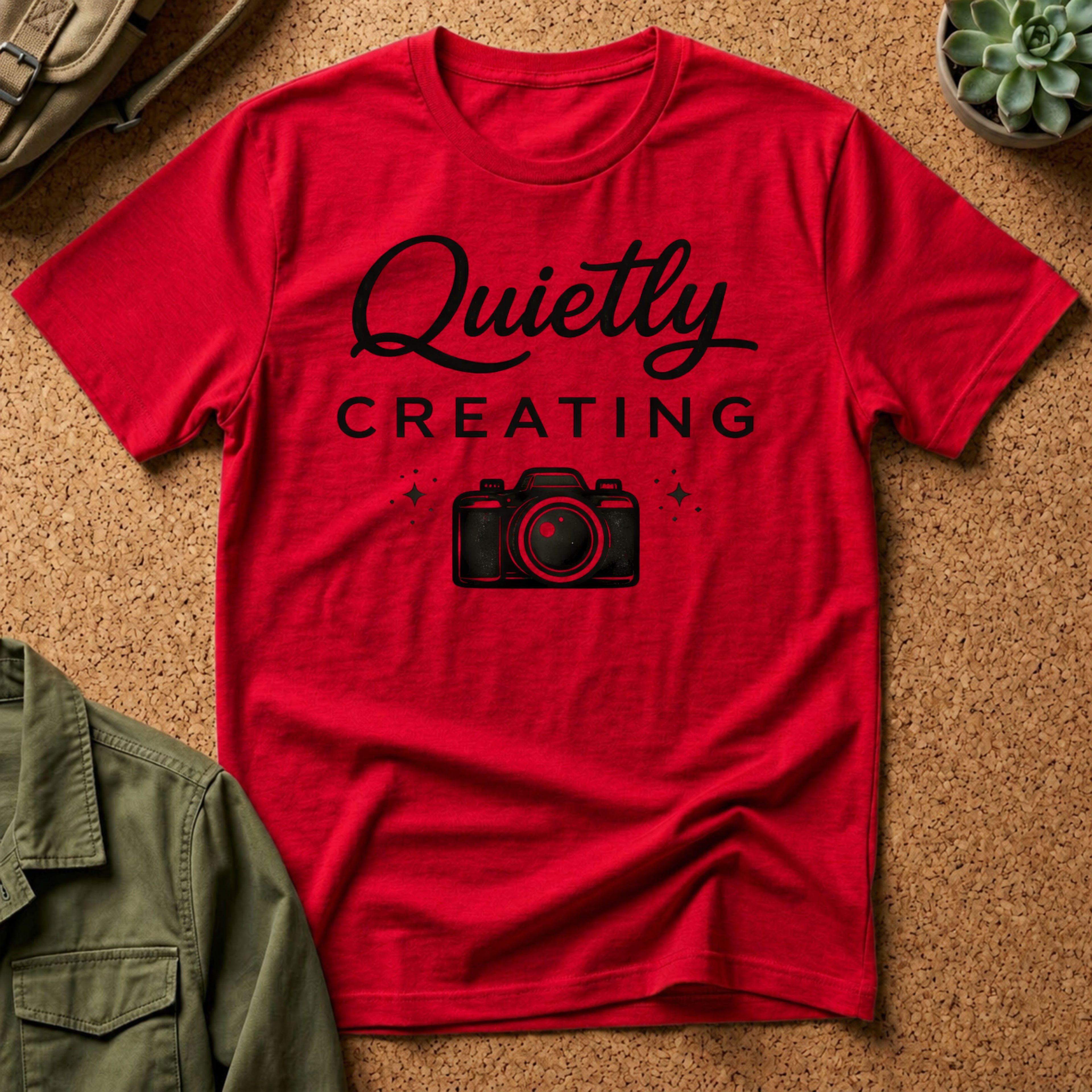 Quietly Creating Camera T-Shirt