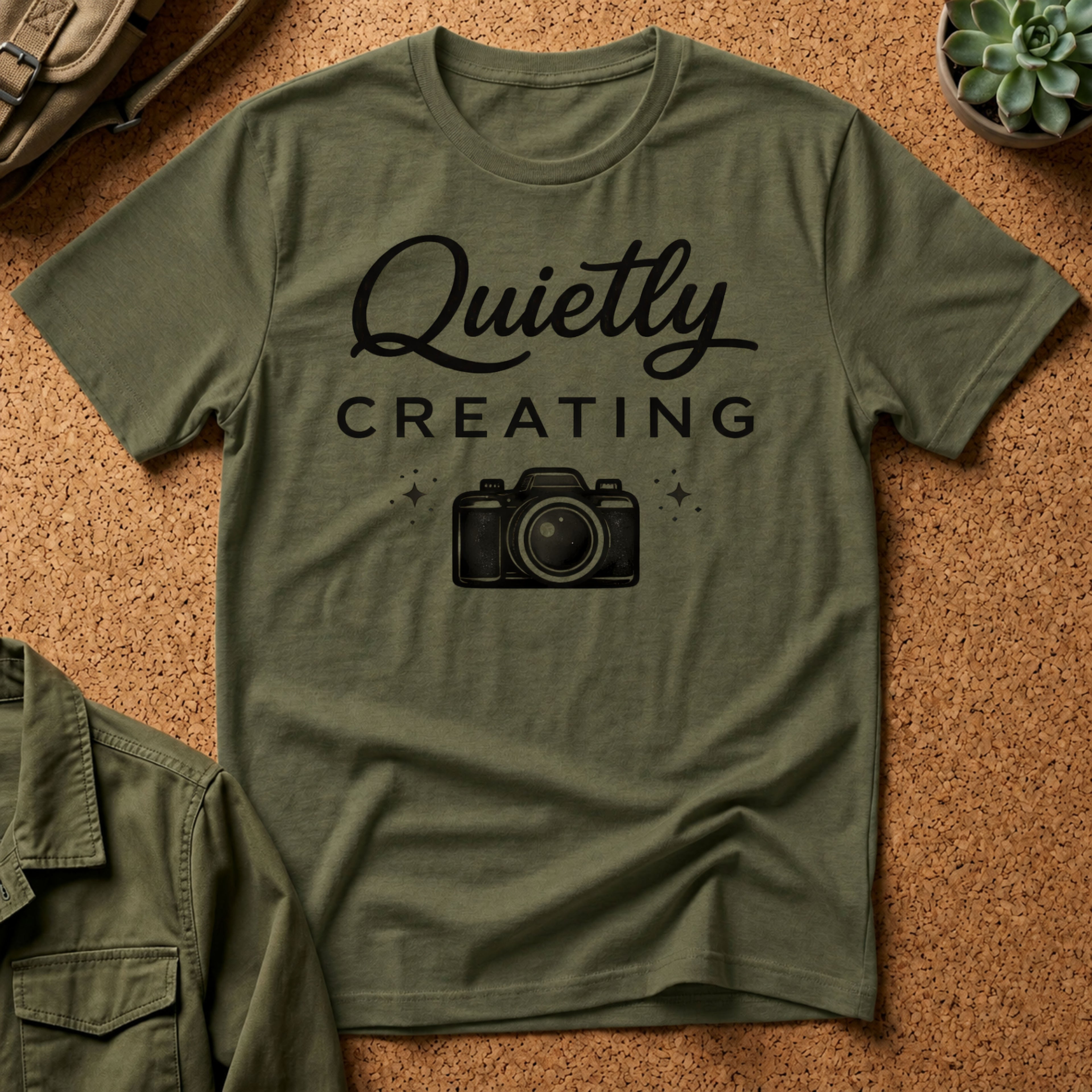 Quietly Creating Camera T-Shirt