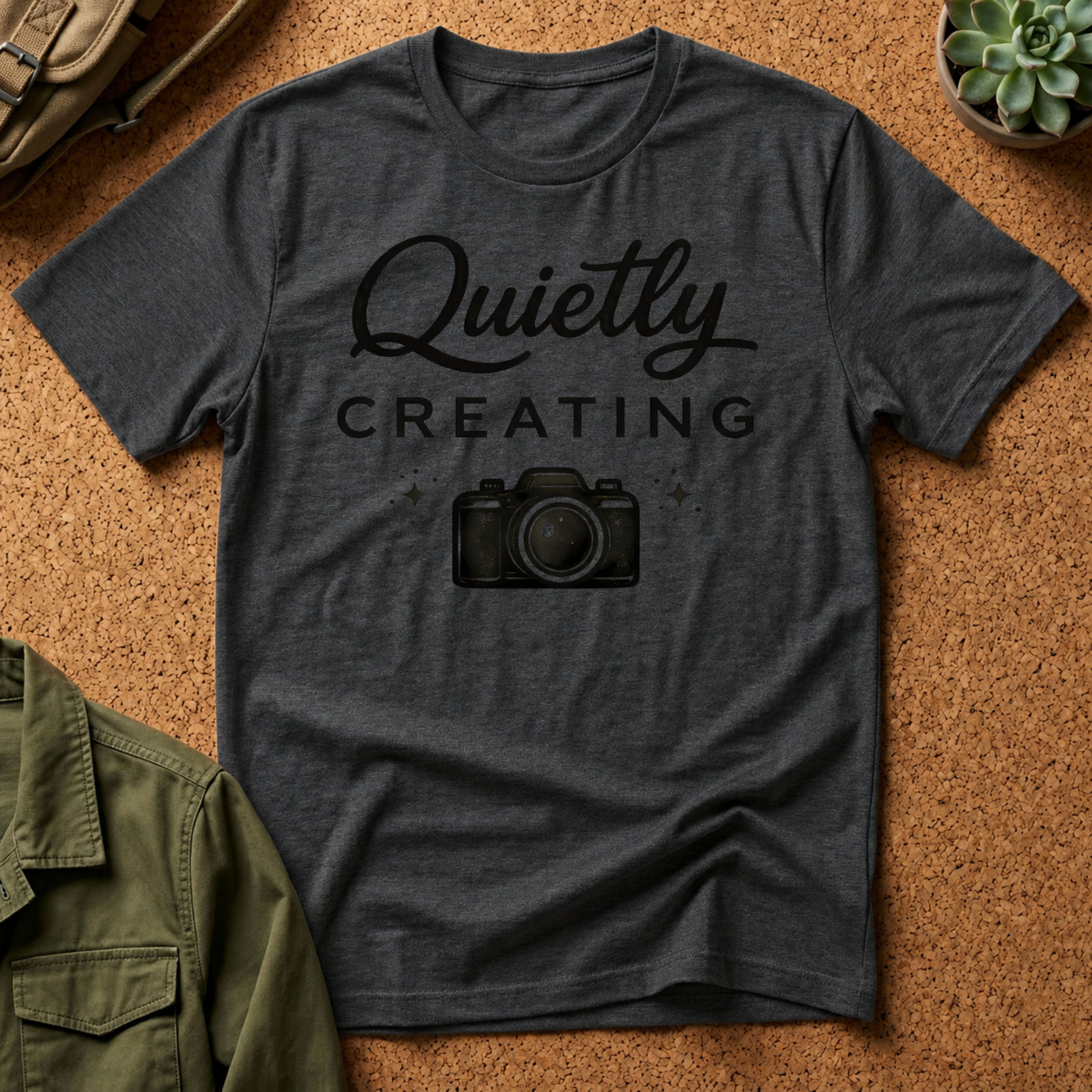 Quietly Creating Camera T-Shirt