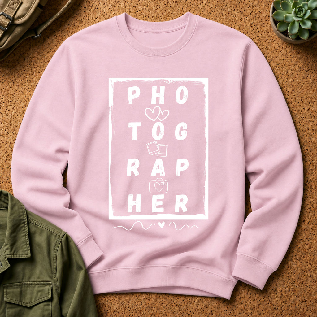 Photographer Graphic Crewneck Sweatshirt