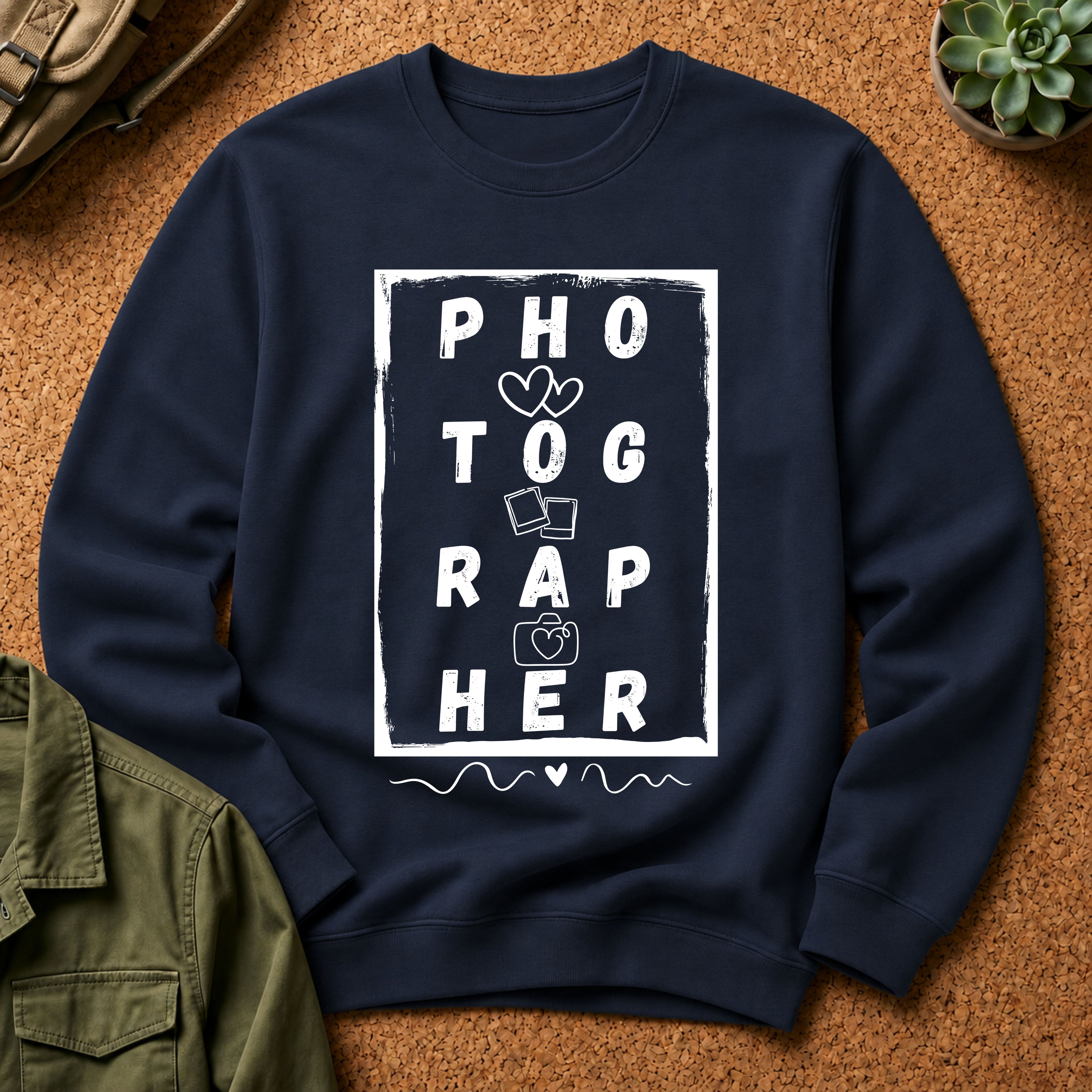 Photographer Graphic Crewneck Sweatshirt