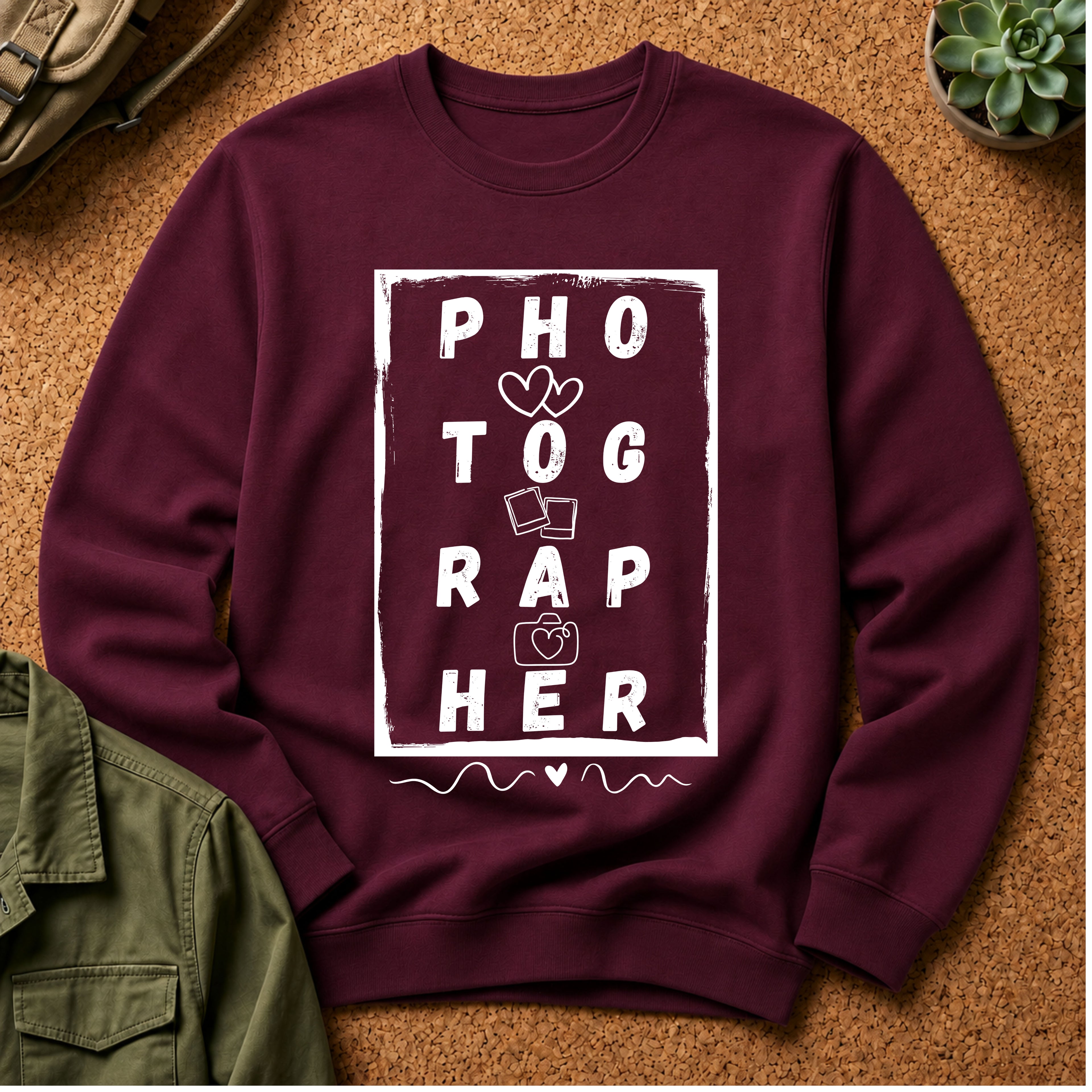 Photographer Graphic Crewneck Sweatshirt