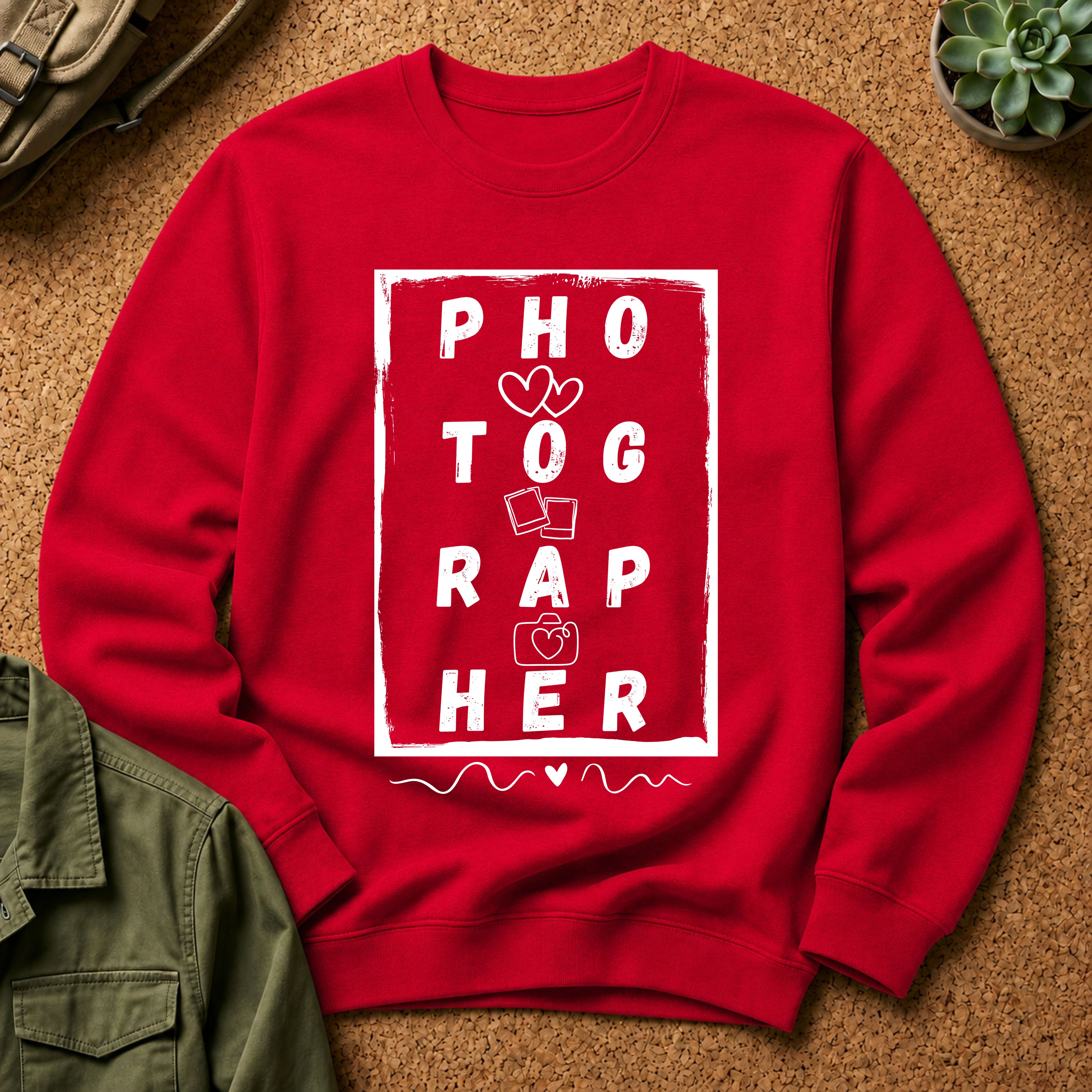 Photographer Graphic Crewneck Sweatshirt