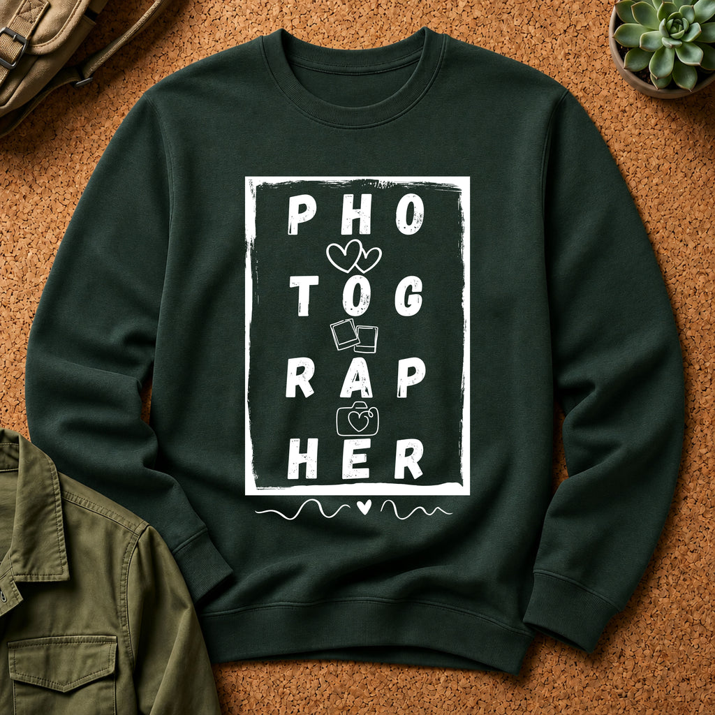 Photographer Graphic Crewneck Sweatshirt