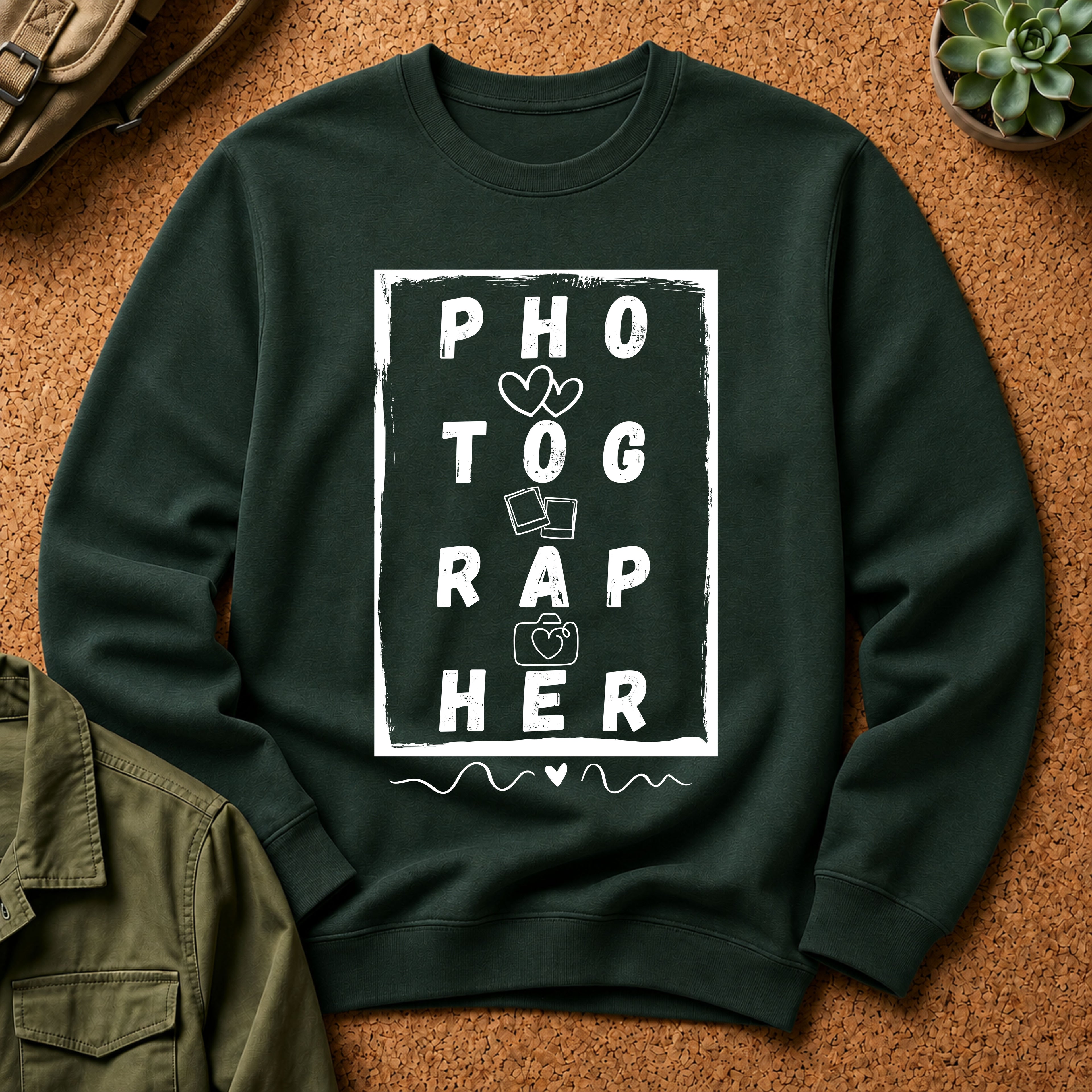 Photographer Graphic Crewneck Sweatshirt
