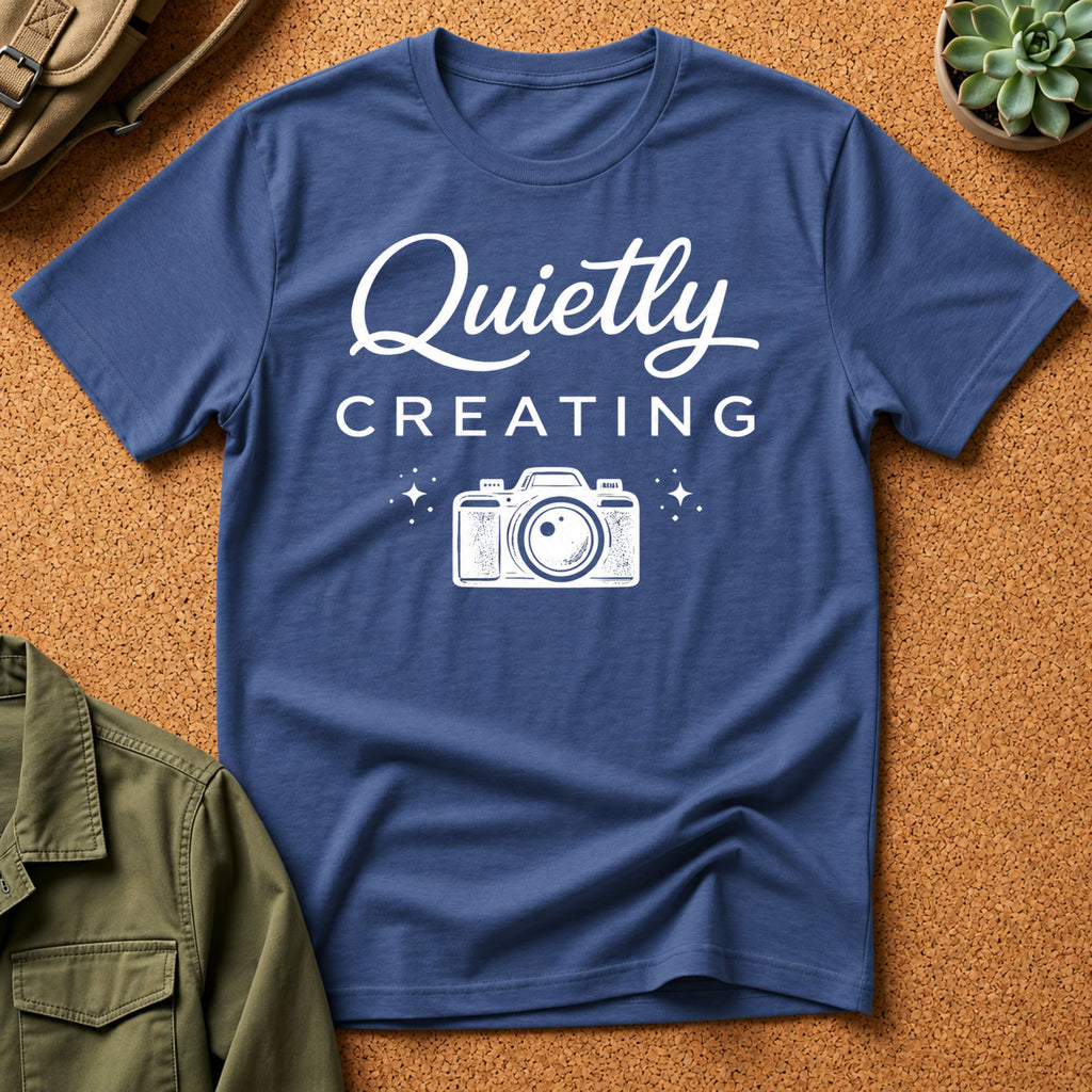 Quietly Creating Camera T-Shirt
