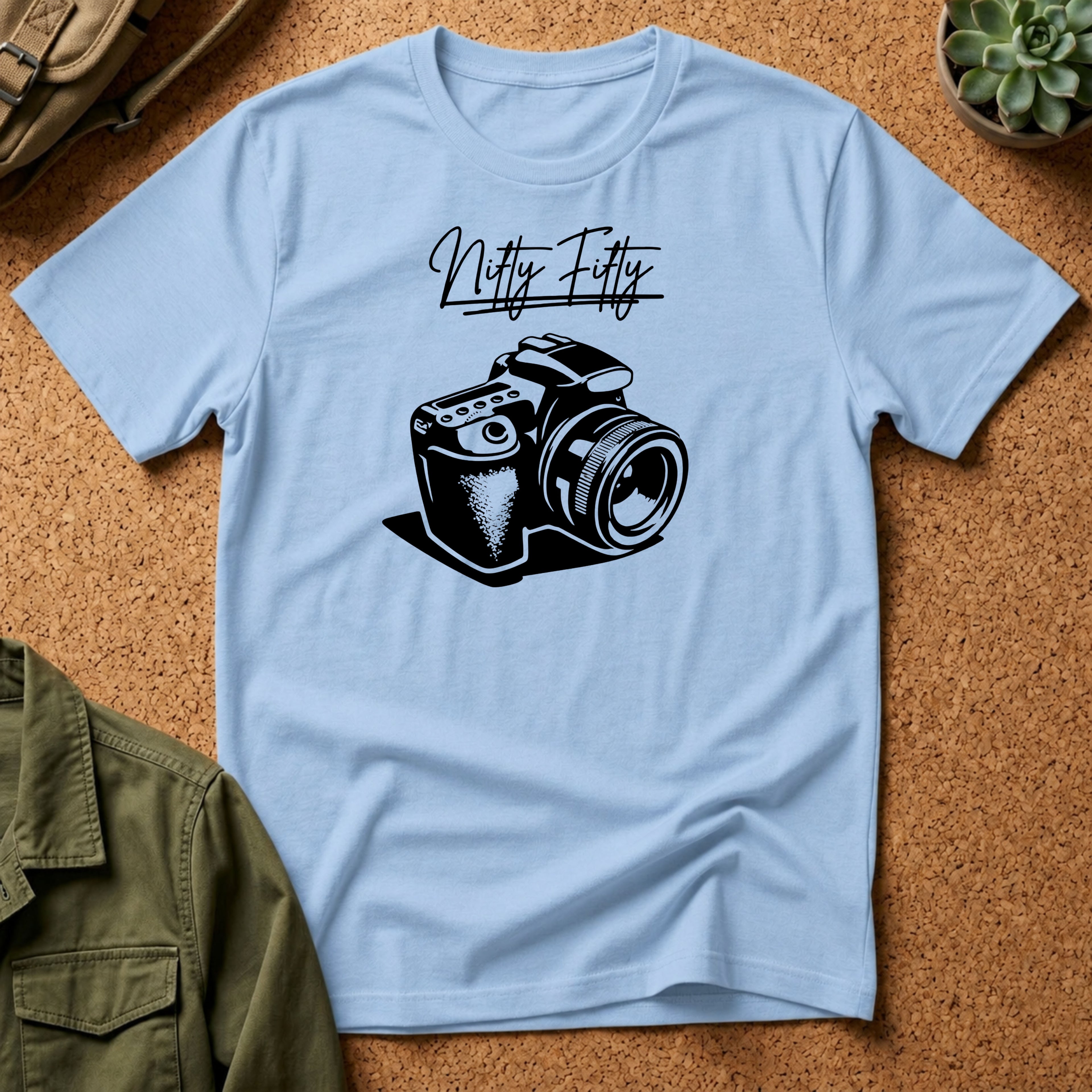 Vintage Camera T-Shirt — “Nifty Fifty” Photography Tee