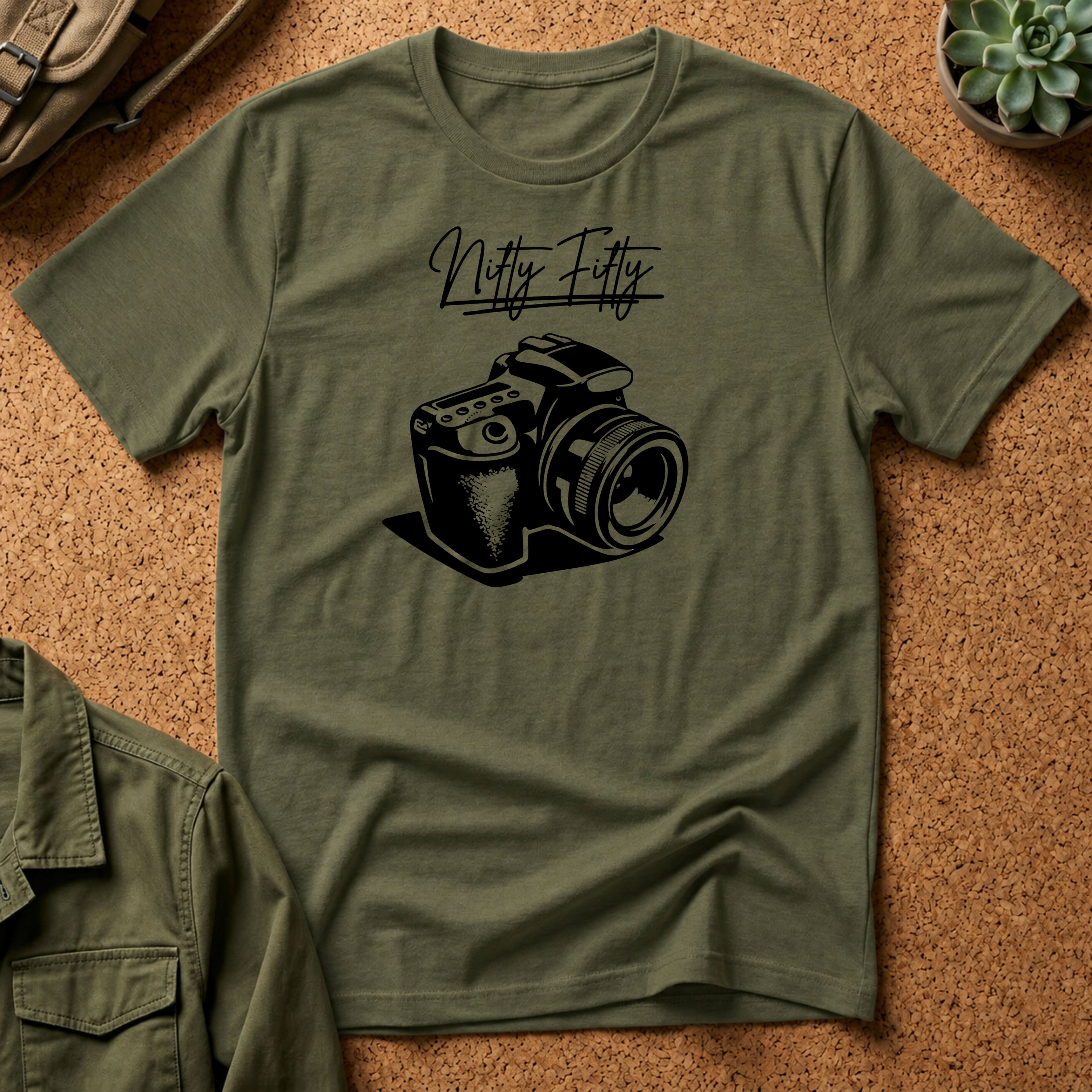 Vintage Camera T-Shirt — “Nifty Fifty” Photography Tee