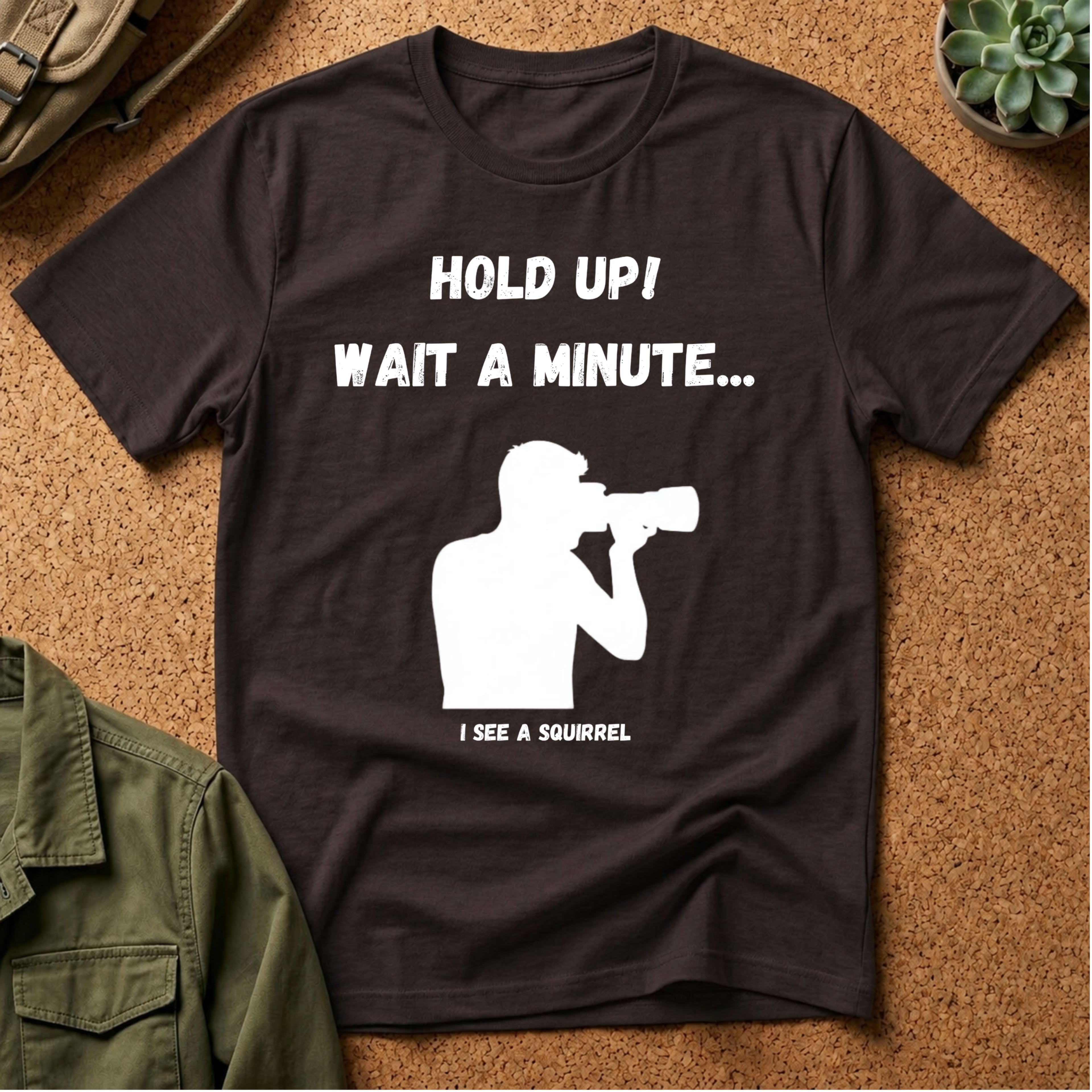 Hold Up Wait A Minute I See A Squirrel T-Shirt