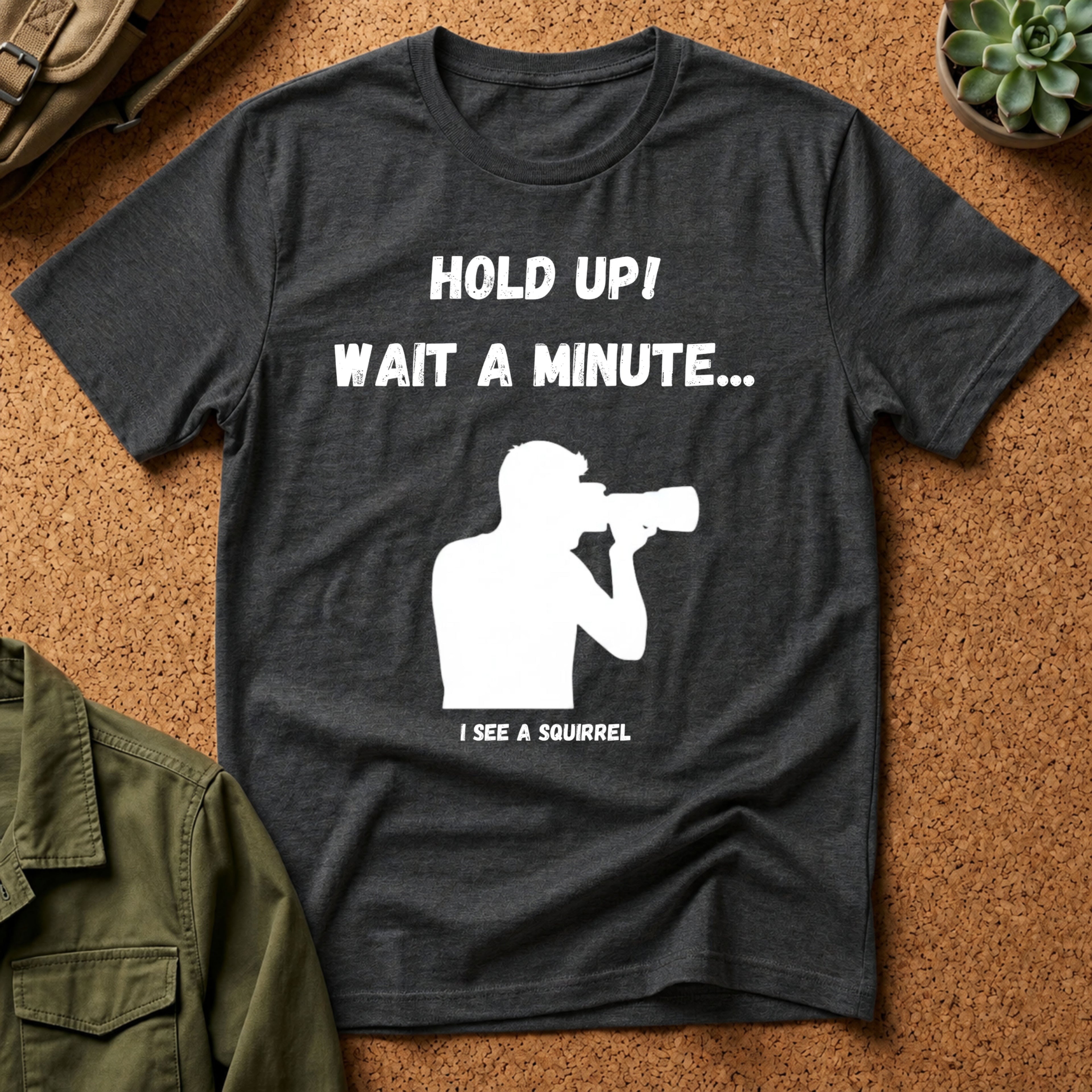 Hold Up Wait A Minute I See A Squirrel T-Shirt
