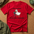 Duck Photographer T‑Shirt — "Just a moment, let me take a quackshot" Cute Animal Photography Tee