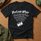 Photographer Camera Retroscript Graphic T‑Shirt