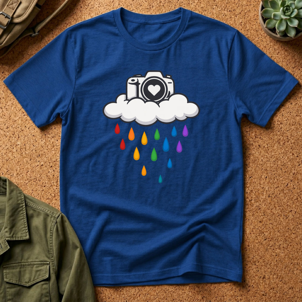 Rainbow Rain Camera T-Shirt