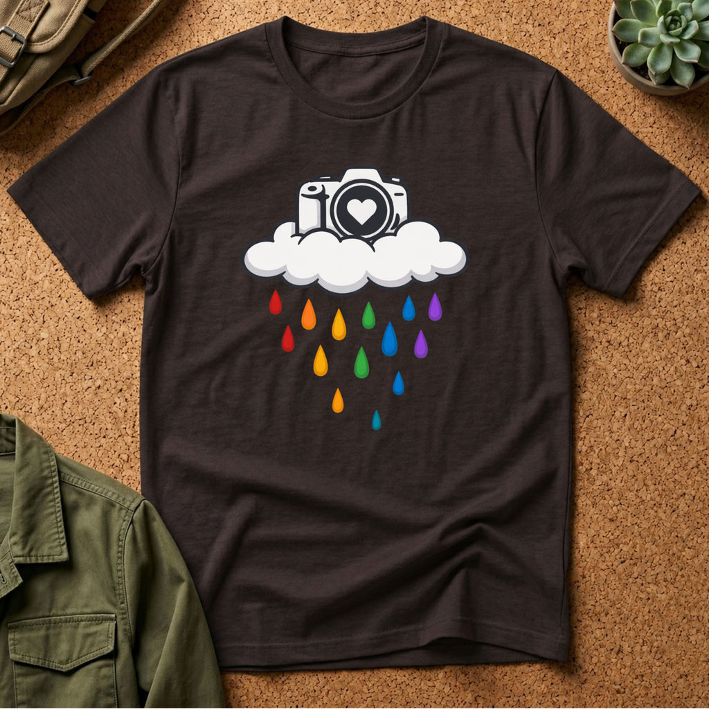 Rainbow Rain Camera T-Shirt