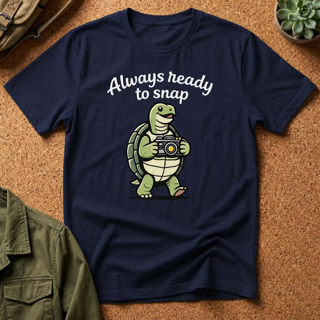 'Always Ready to Snap' Snapping Turtle Design T-Shirt