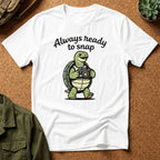 'Always Ready to Snap' Snapping Turtle Design T-Shirt