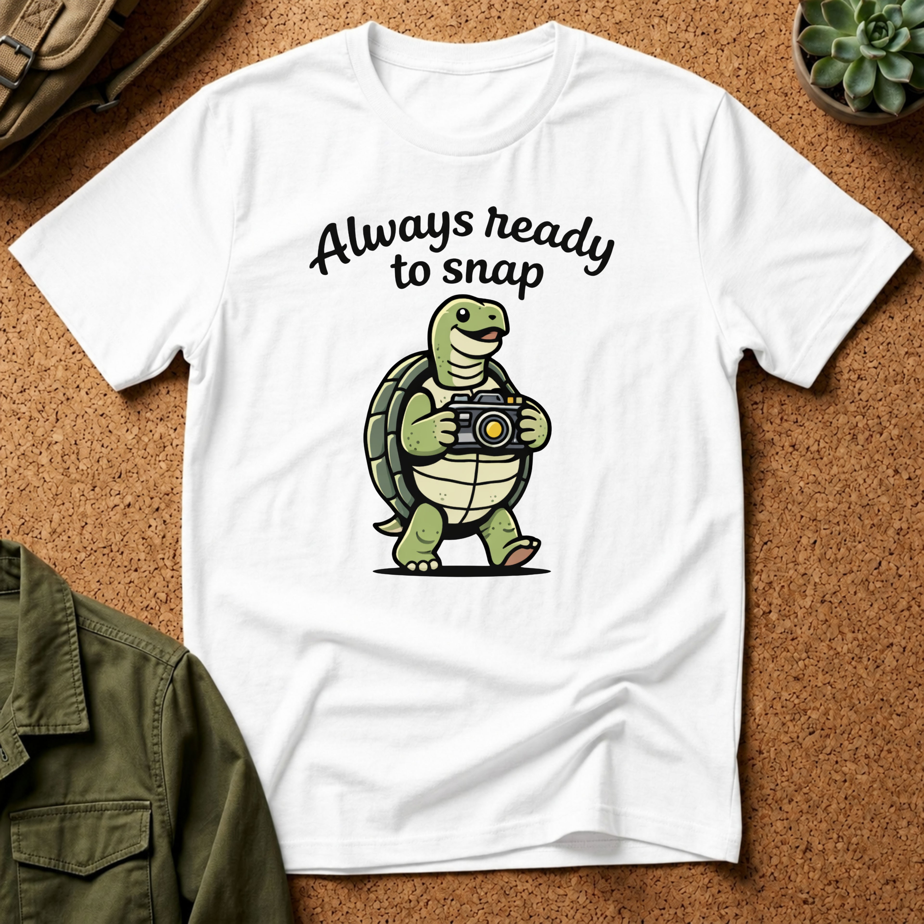 'Always Ready to Snap' Snapping Turtle Design T-Shirt