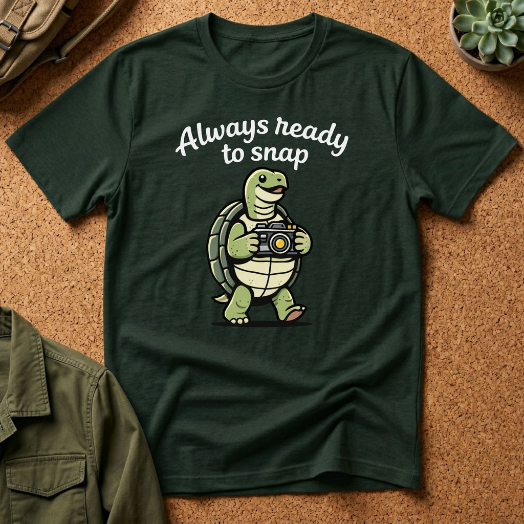 'Always Ready to Snap' Snapping Turtle Design T-Shirt