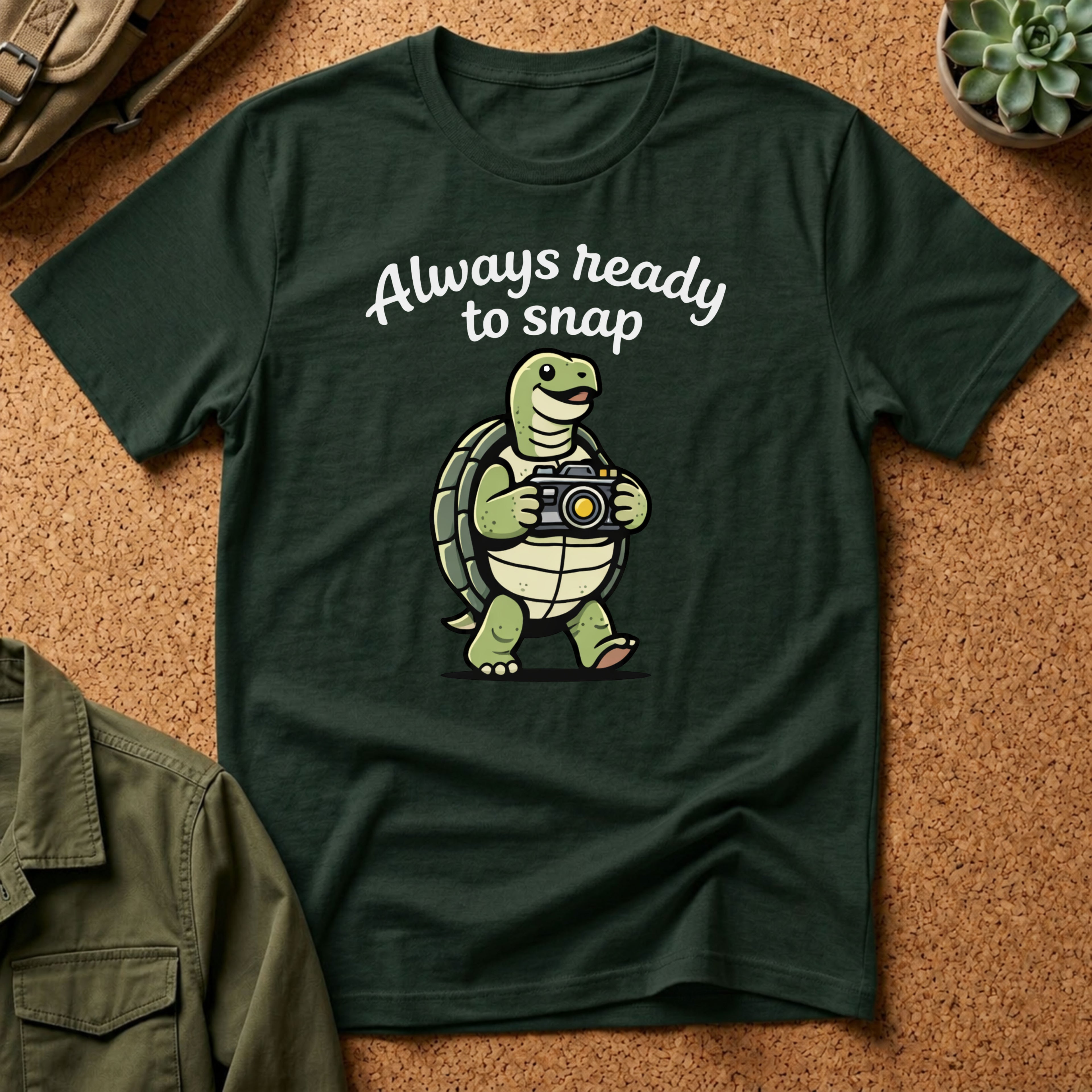 'Always Ready to Snap' Snapping Turtle Design T-Shirt