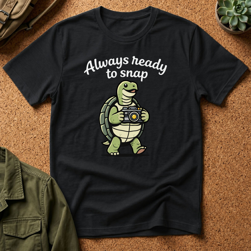 'Always Ready to Snap' Snapping Turtle Design T-Shirt
