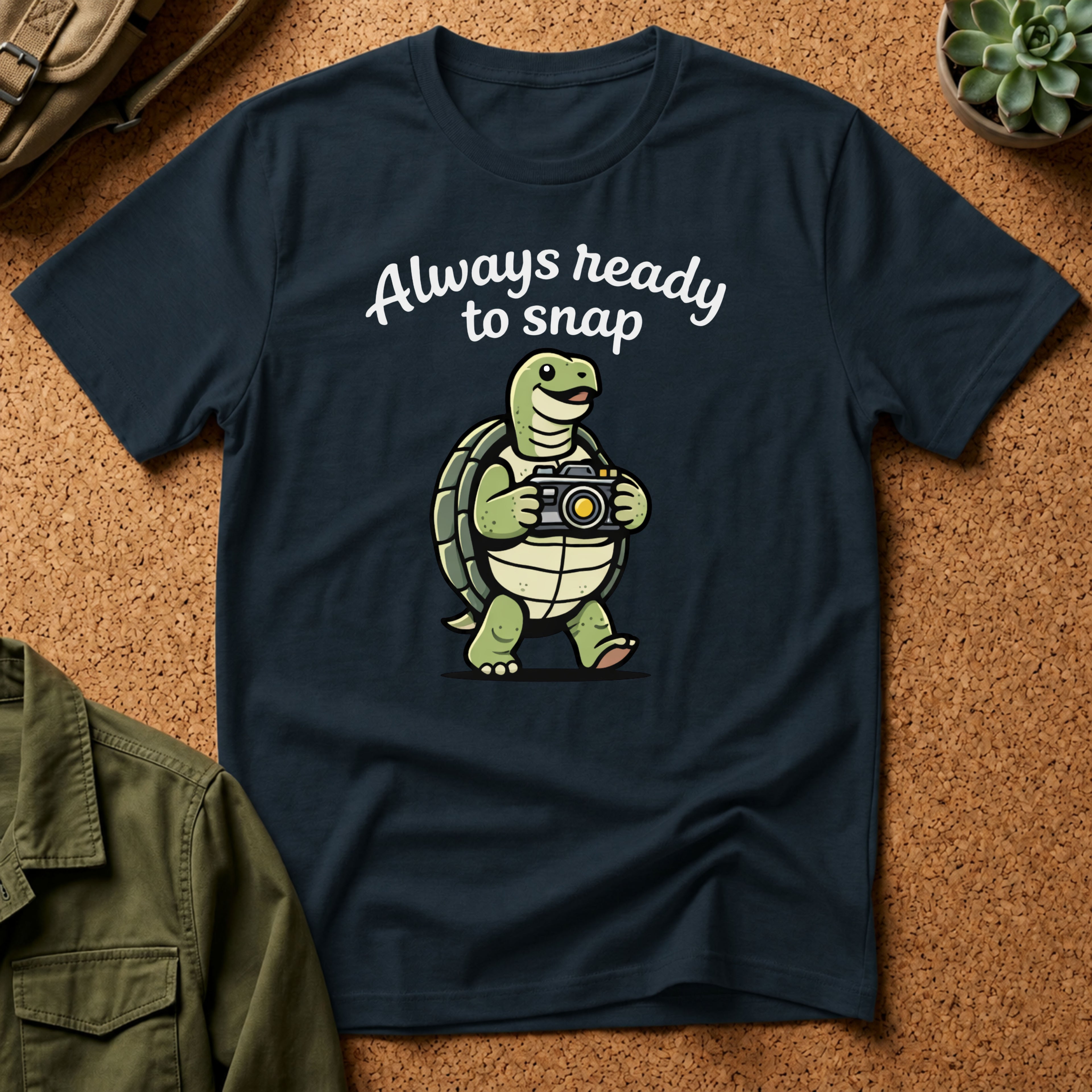 'Always Ready to Snap' Snapping Turtle Design T-Shirt