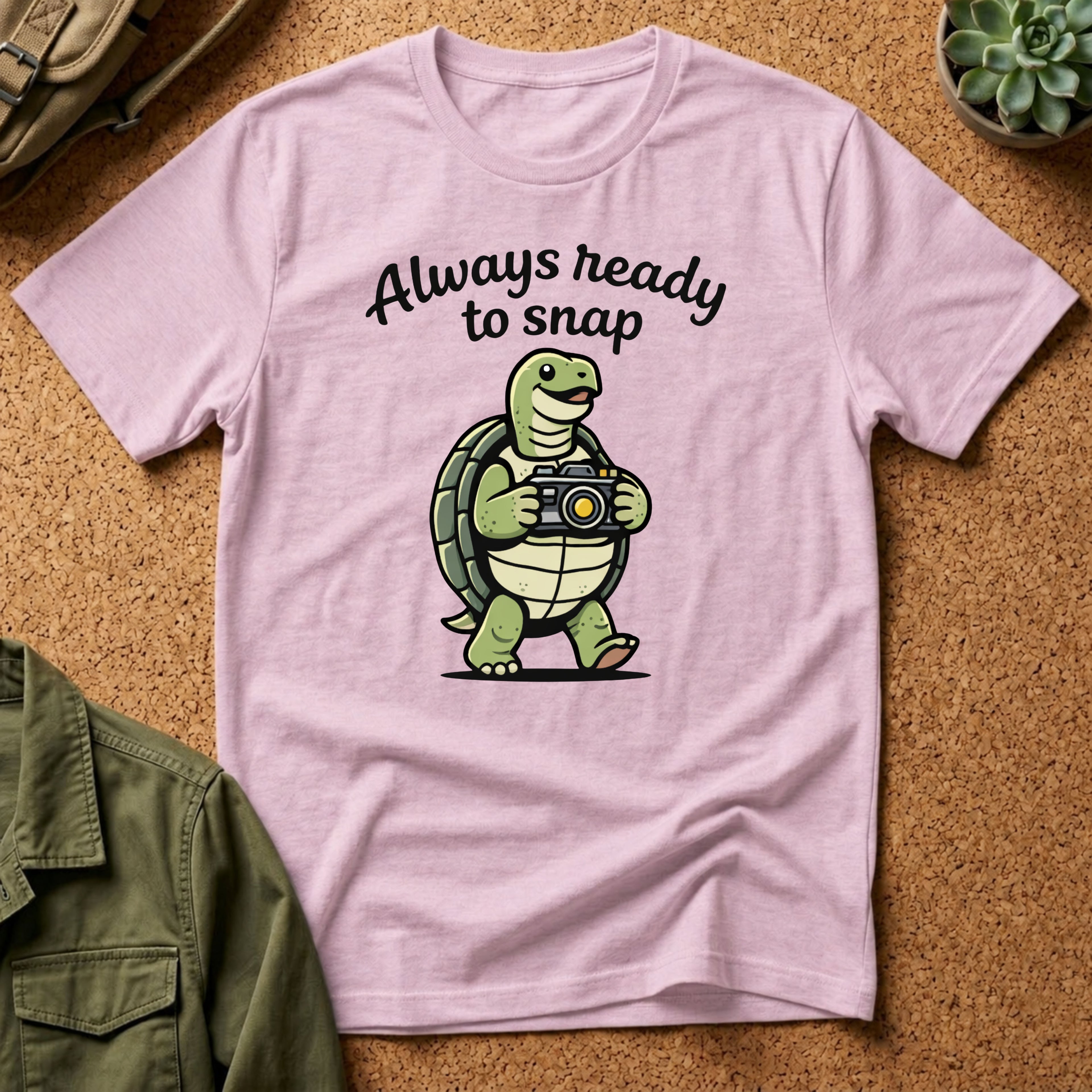 'Always Ready to Snap' Snapping Turtle Design T-Shirt
