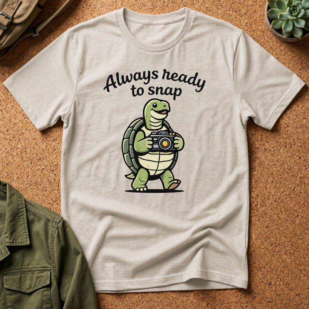'Always Ready to Snap' Snapping Turtle Design T-Shirt