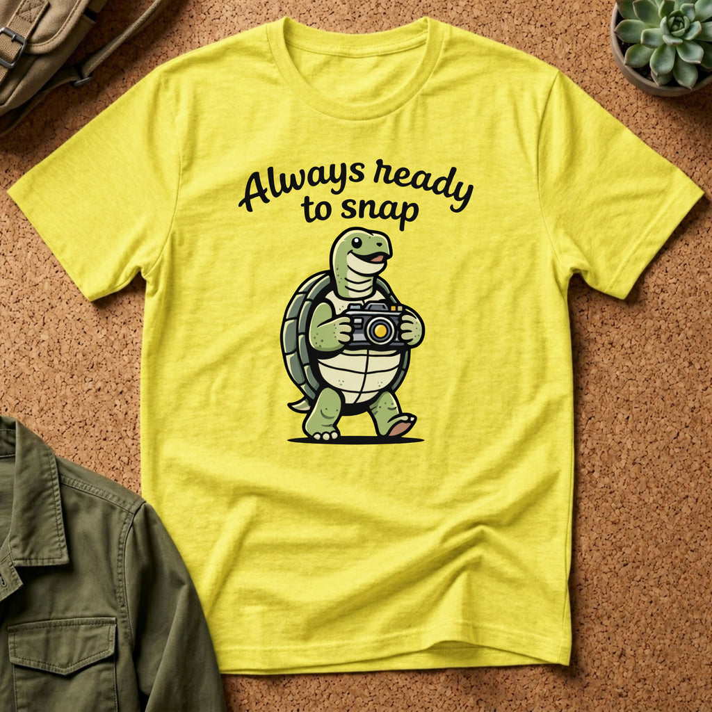 'Always Ready to Snap' Snapping Turtle Design T-Shirt