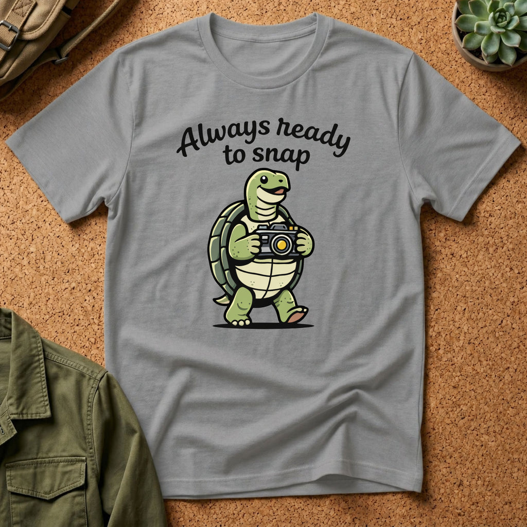 'Always Ready to Snap' Snapping Turtle Design T-Shirt