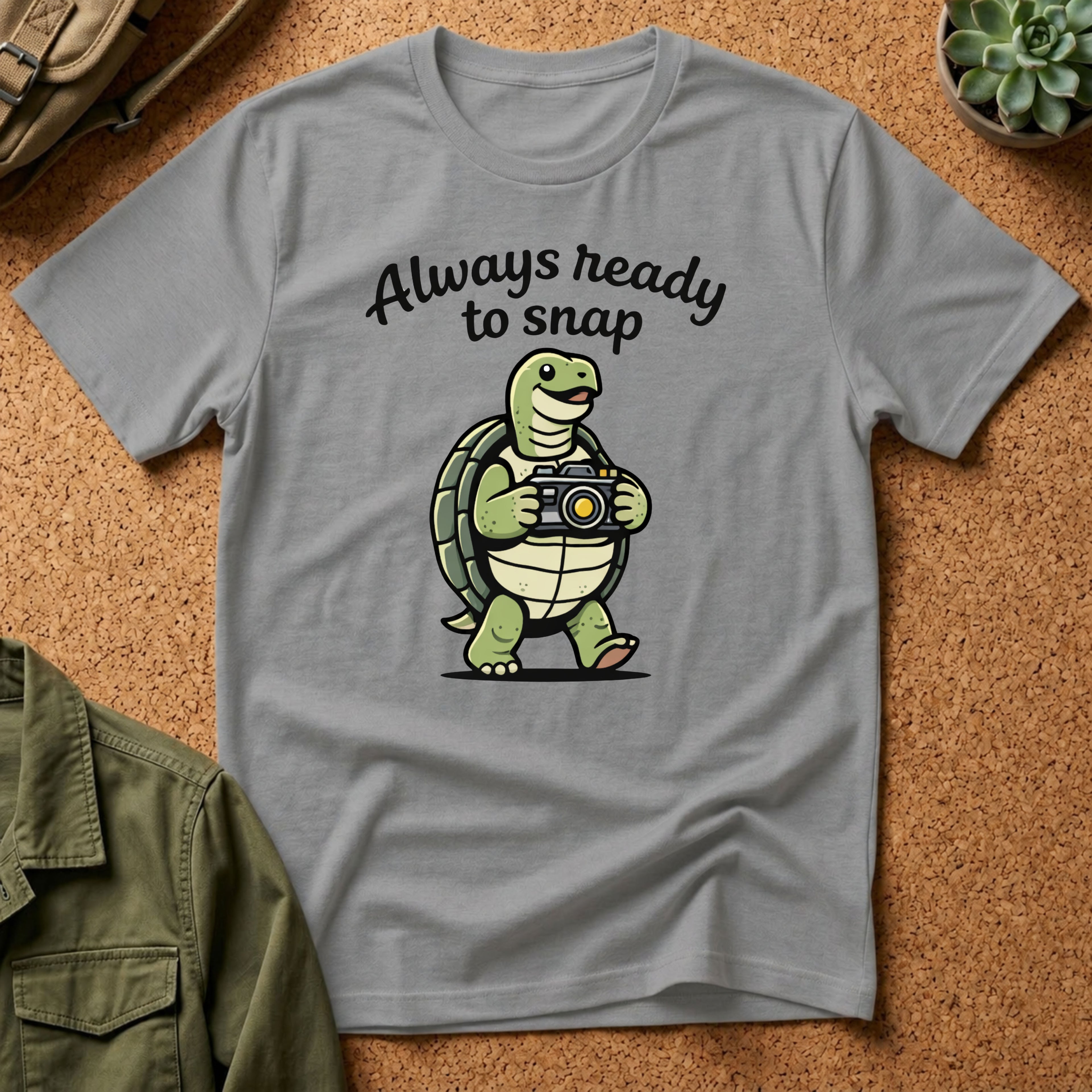 'Always Ready to Snap' Snapping Turtle Design T-Shirt