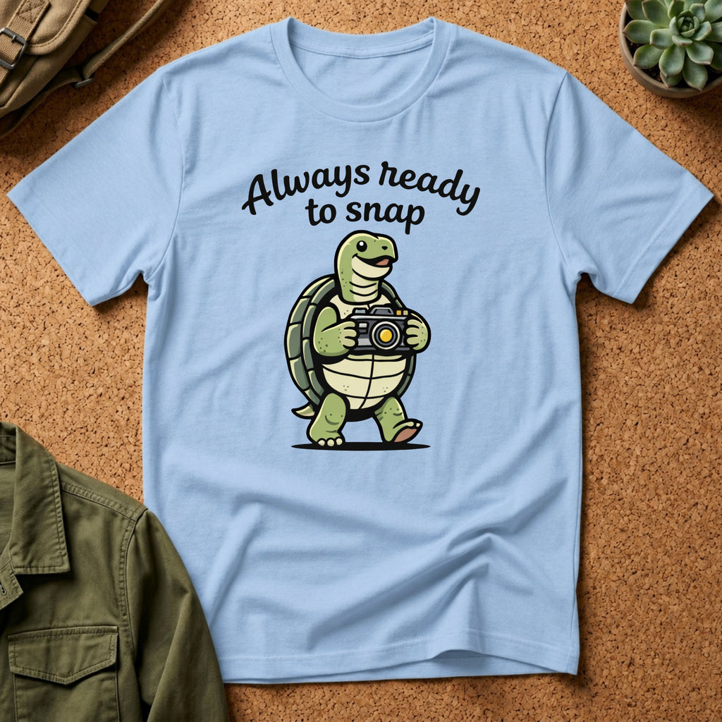 'Always Ready to Snap' Snapping Turtle Design T-Shirt