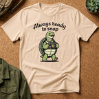 'Always Ready to Snap' Snapping Turtle Design T-Shirt