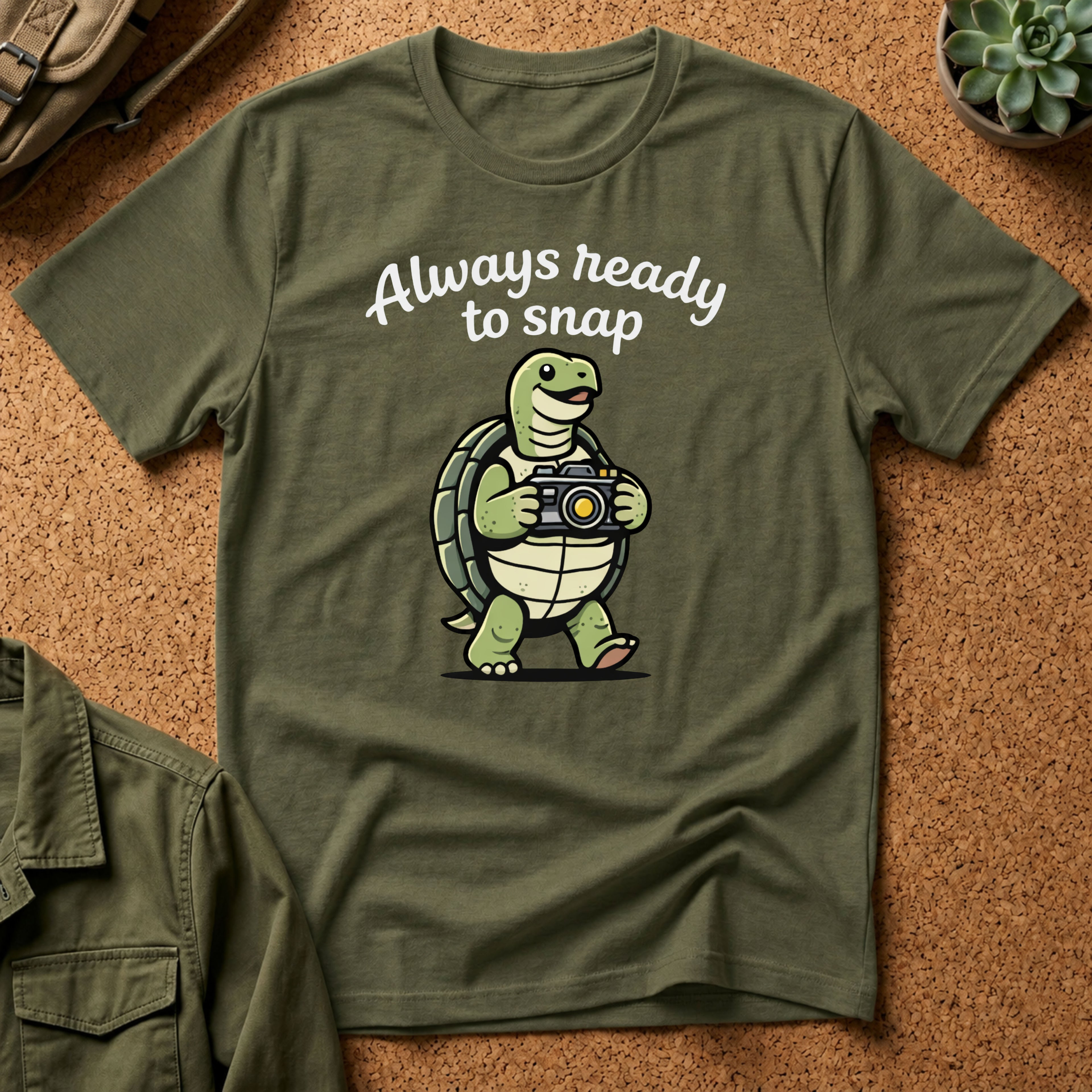 'Always Ready to Snap' Snapping Turtle Design T-Shirt