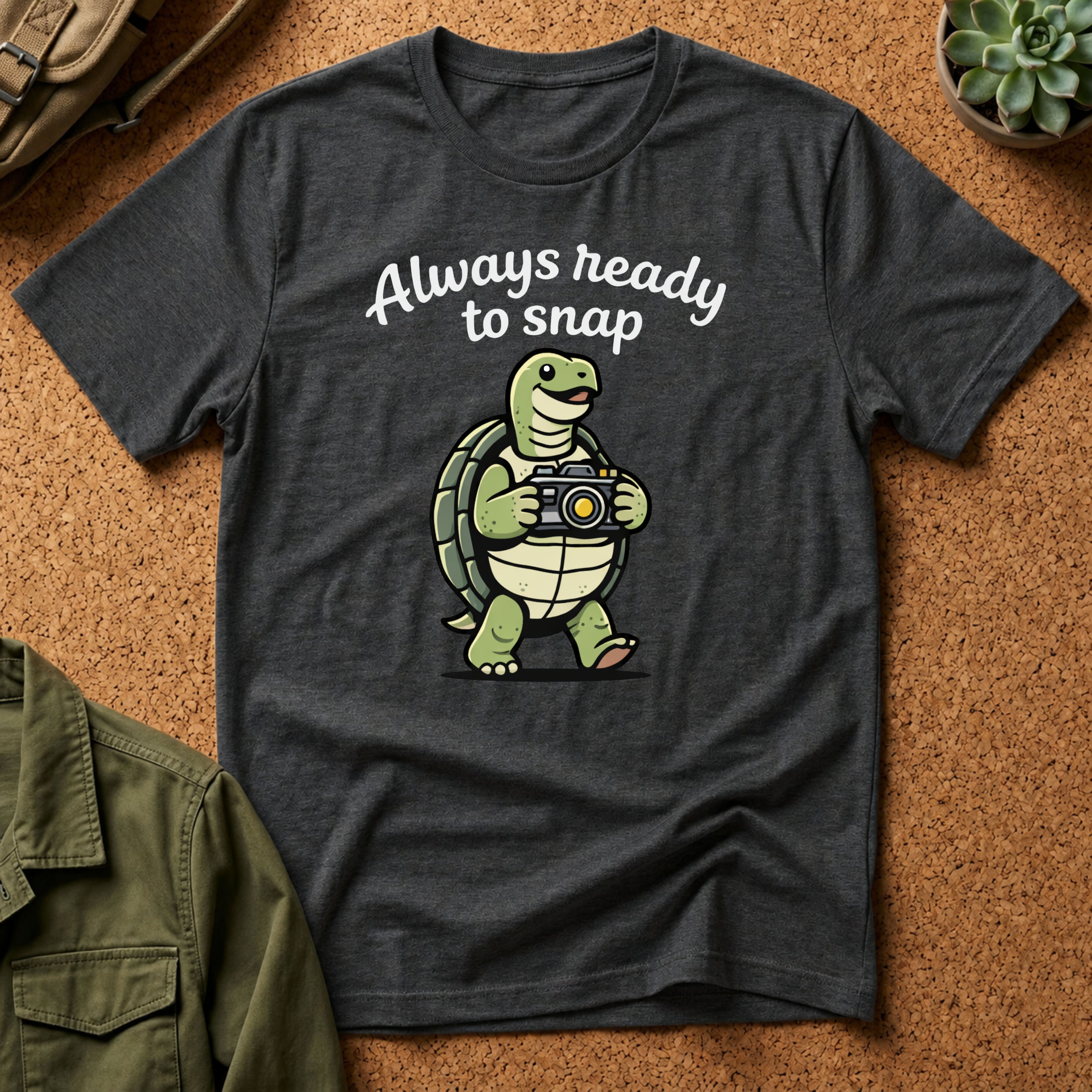'Always Ready to Snap' Snapping Turtle Design T-Shirt