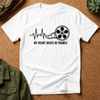 My Heart Beats In Frames, Heartbeat Graphic T-Shirt