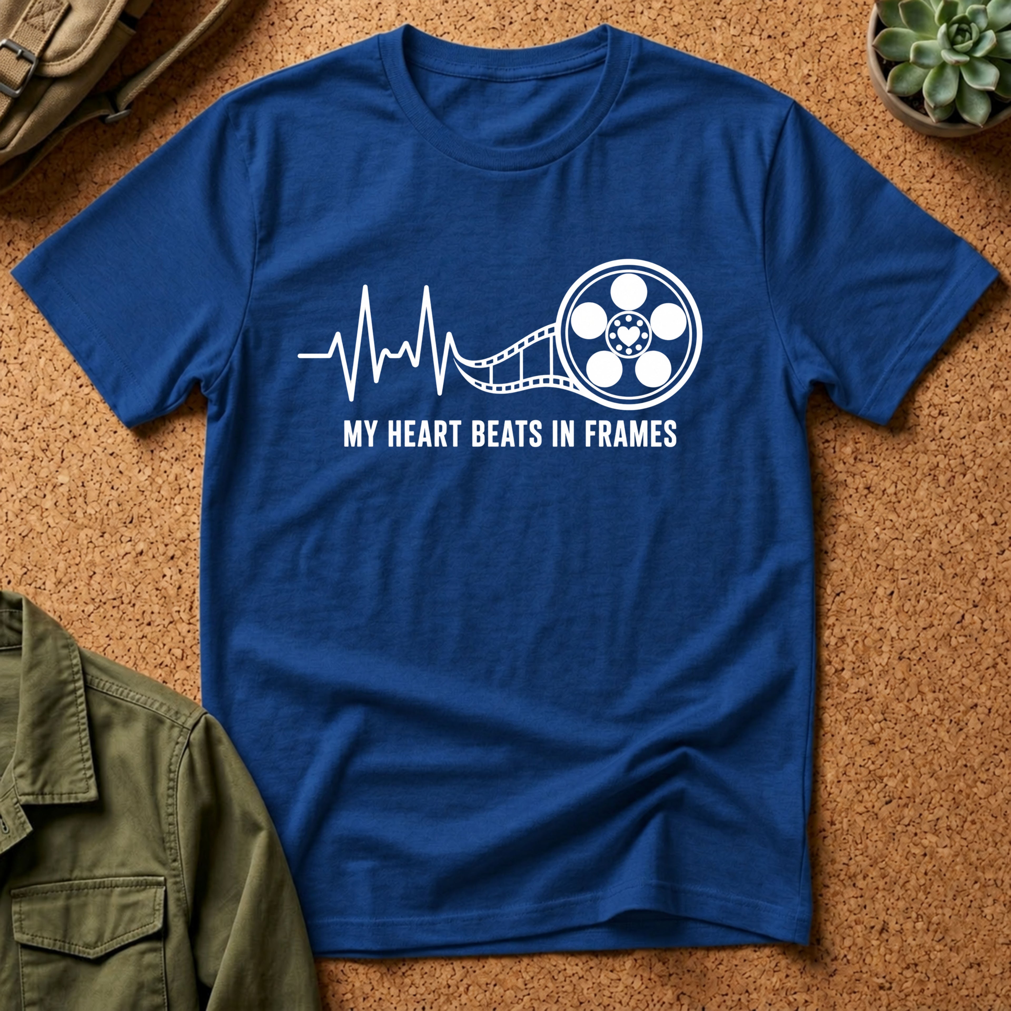 My Heart Beats In Frames, Heartbeat Graphic T-Shirt