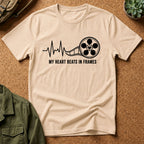 My Heart Beats In Frames, Heartbeat Graphic T-Shirt