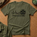 My Heart Beats In Frames, Heartbeat Graphic T-Shirt