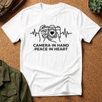 Camera in Hand Peace in Heart T-Shirt