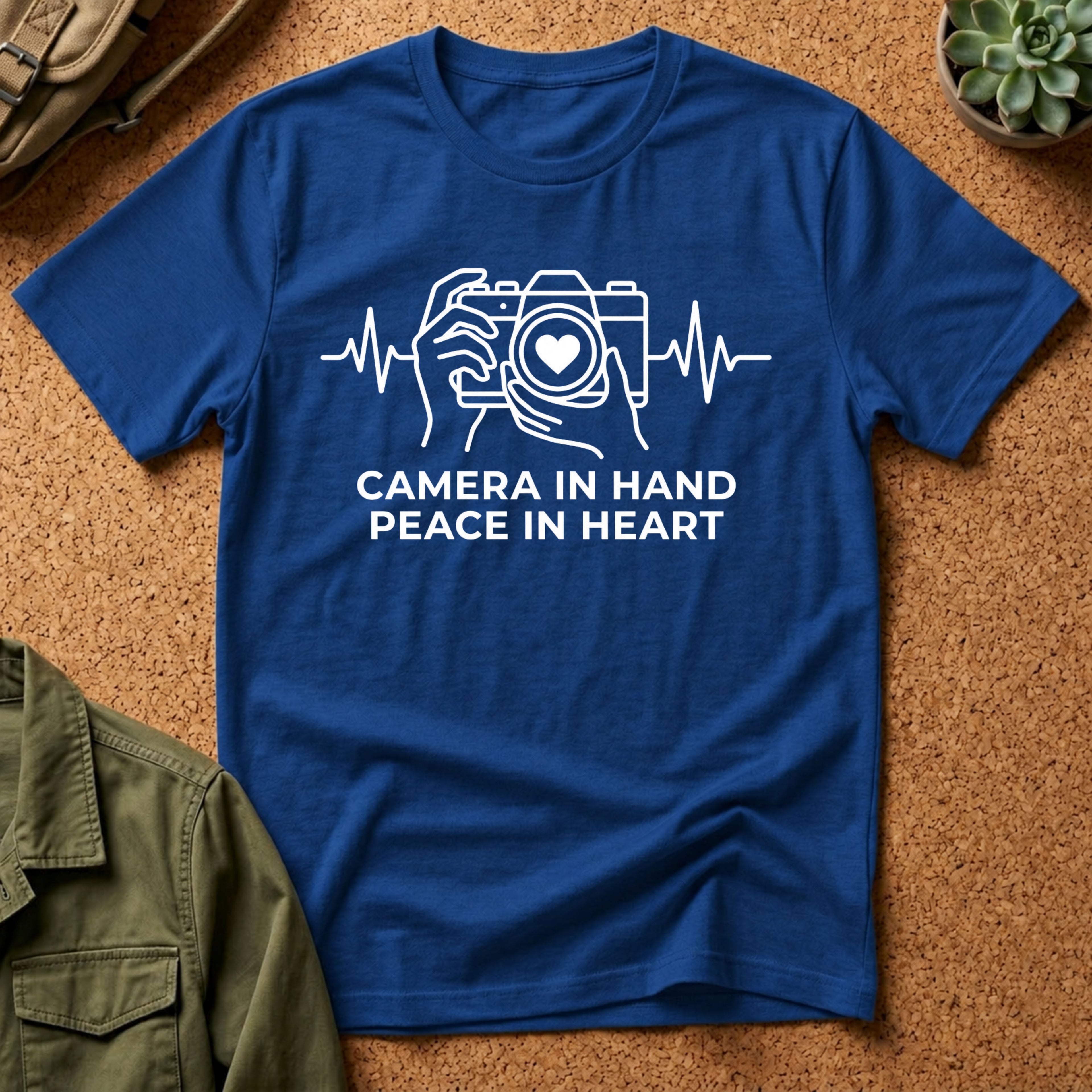 Camera in Hand Peace in Heart T-Shirt