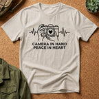 Camera in Hand Peace in Heart T-Shirt