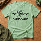 Camera in Hand Peace in Heart T-Shirt