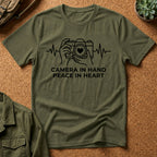 Camera in Hand Peace in Heart T-Shirt