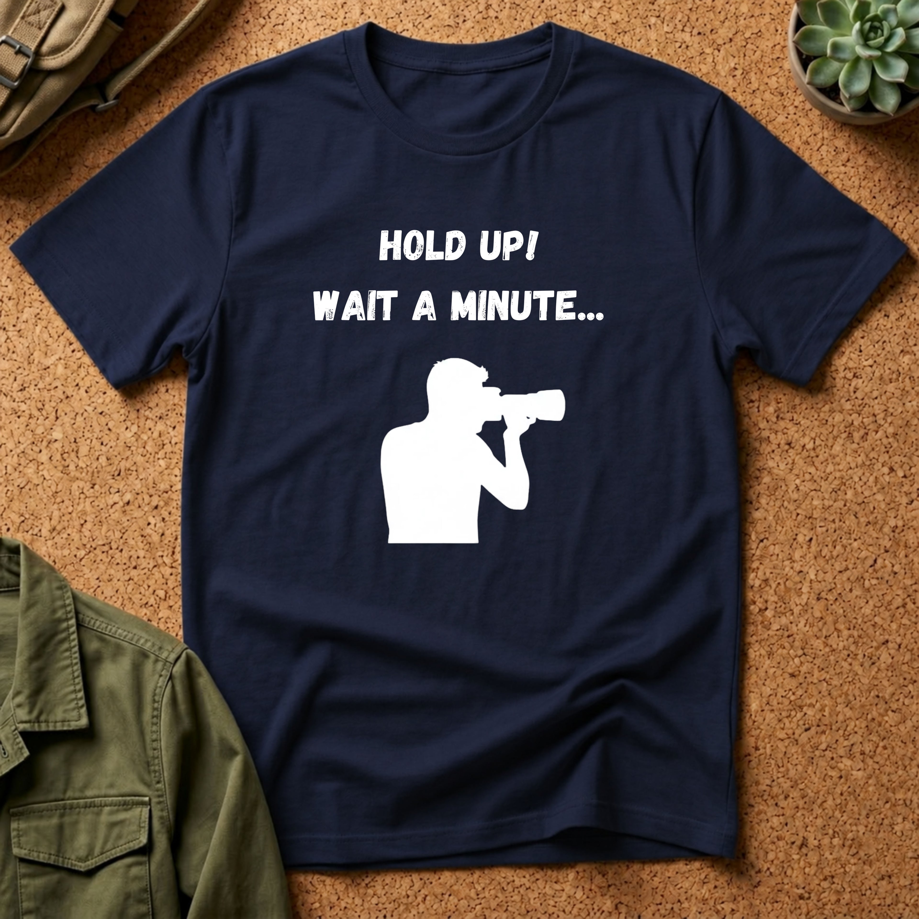 T-Shirt — "Hold Up! Wait A Minute..." Photographer Silhouette Tee