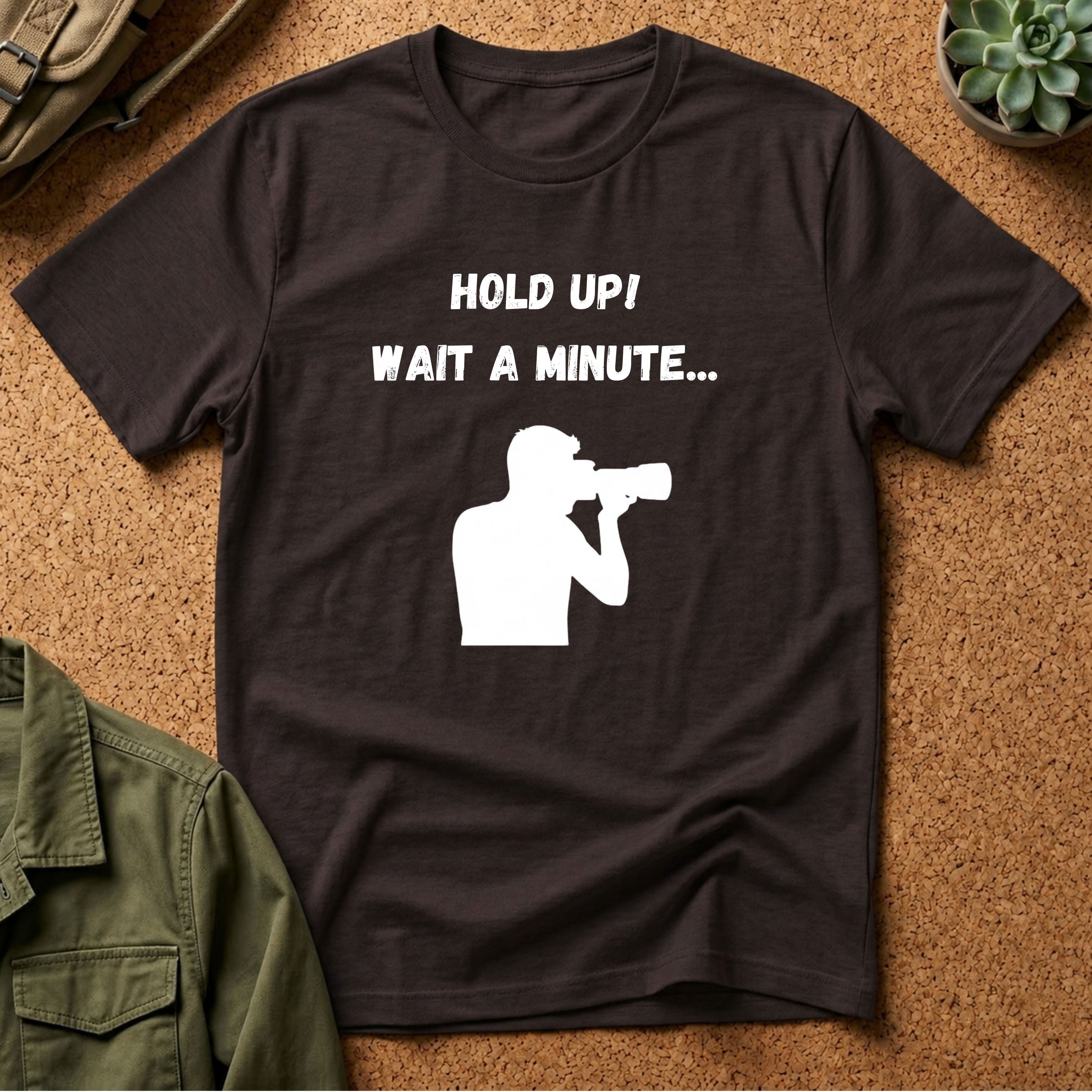 T-Shirt — "Hold Up! Wait A Minute..." Photographer Silhouette Tee