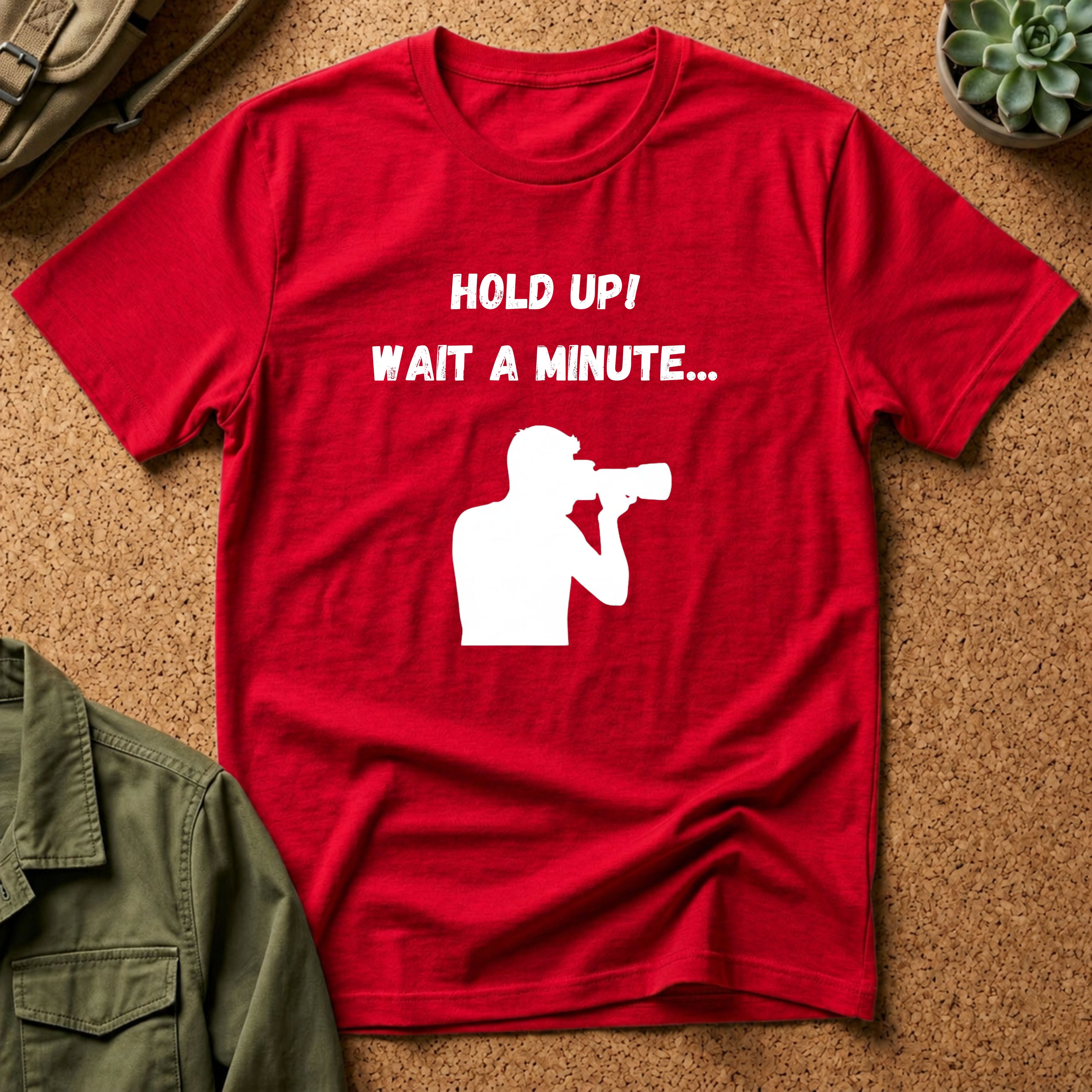 T-Shirt — "Hold Up! Wait A Minute..." Photographer Silhouette Tee